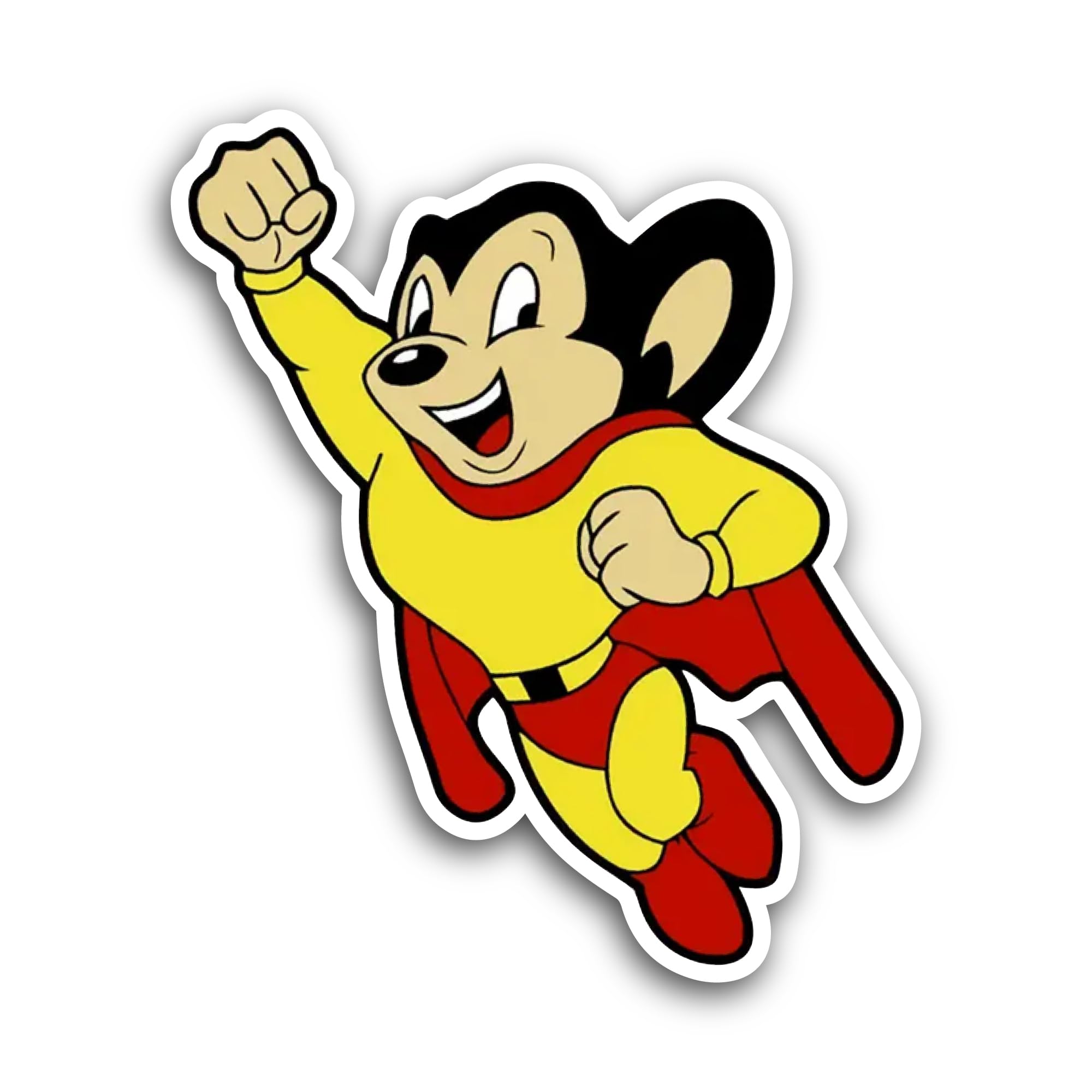 2 (Pieces) 3" and 5" Mouse Cartoon Character Sticker, Waterproof Vinyl Decals for Many Purpose Like