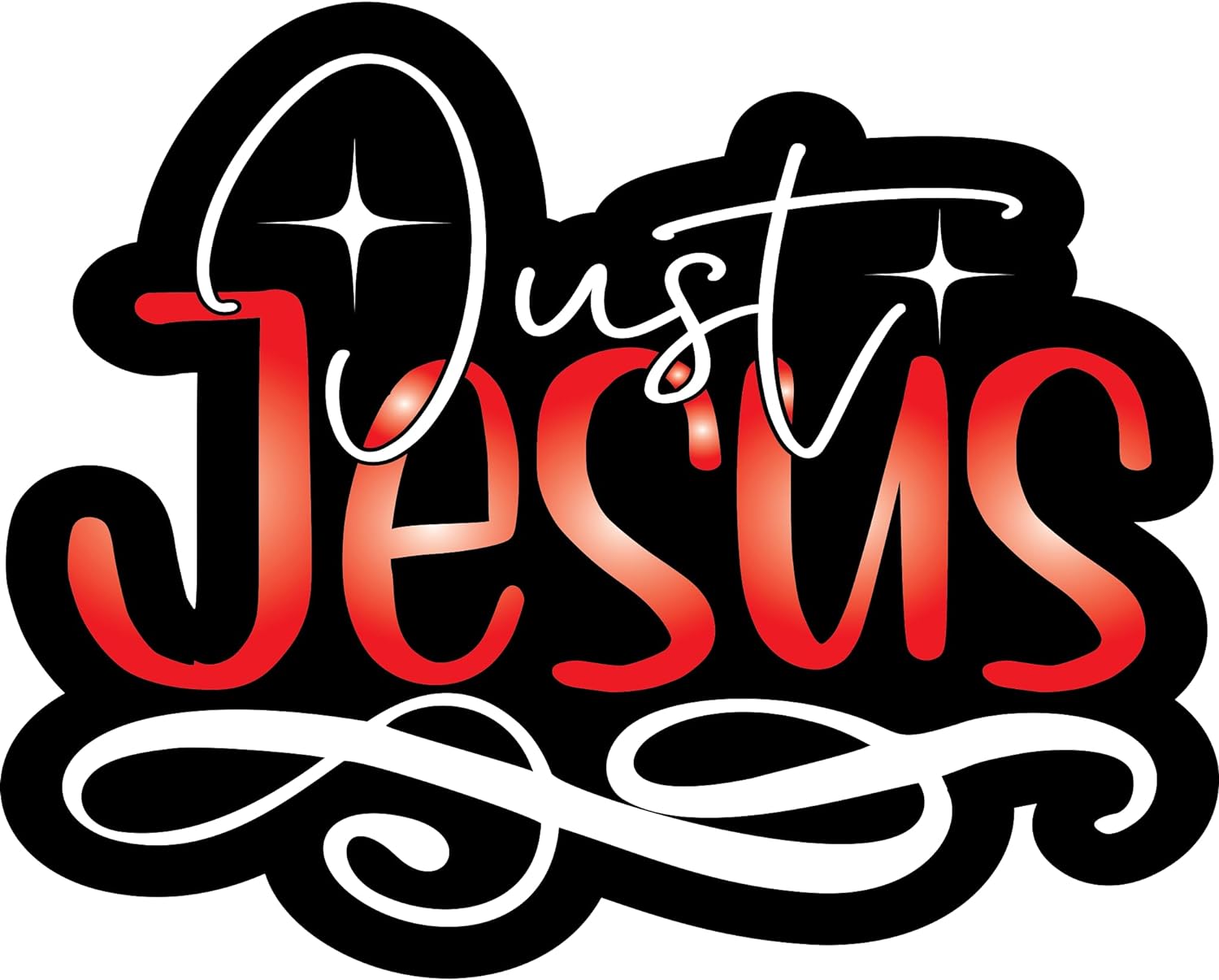 Inspirational Quote "Just Jesus" Motivational Sticker, Vinyl Decal Motivation Stickers- 5" Vinyl Sticker Waterproof