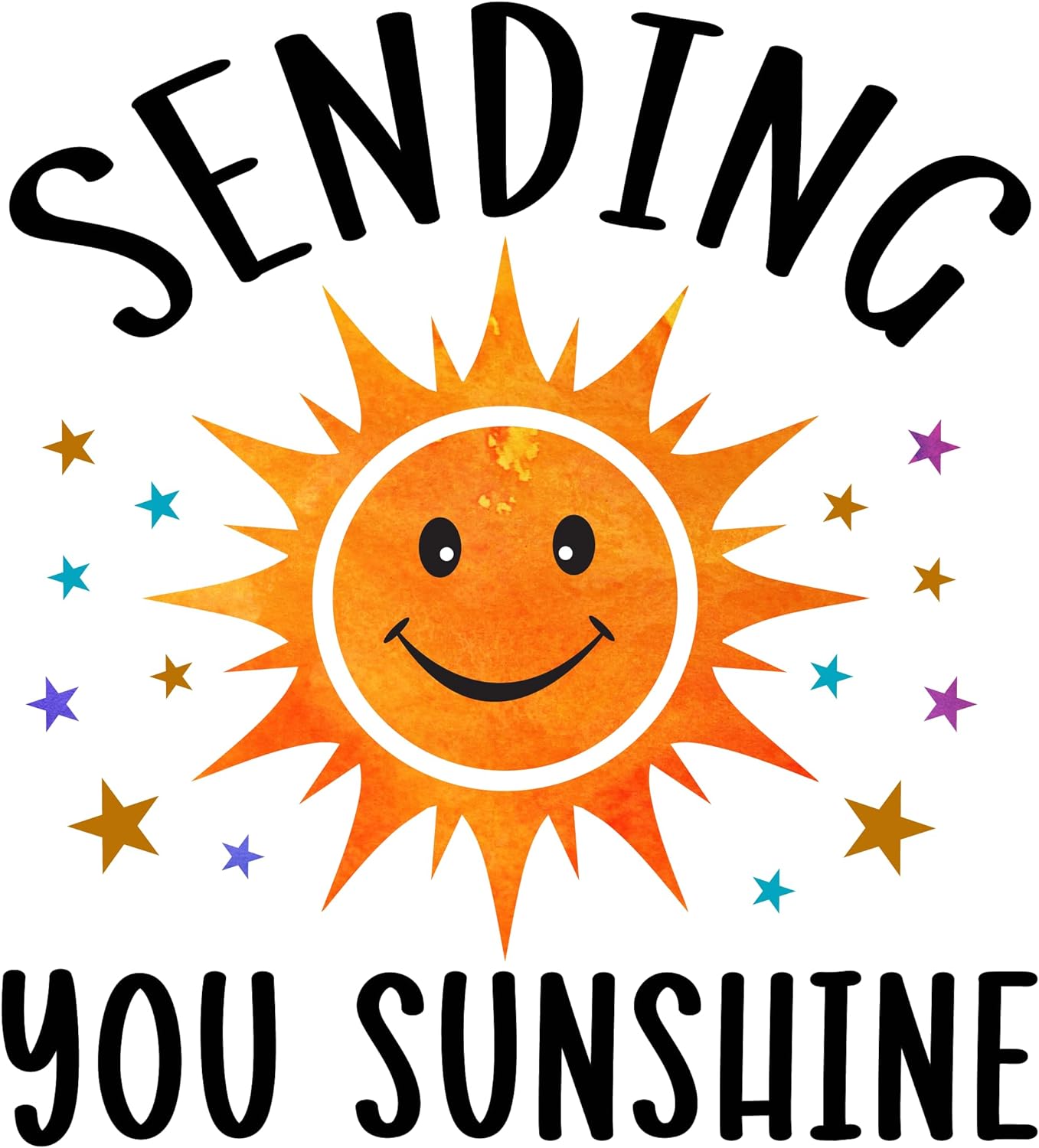 Inspirational Quote "Sending You Sunshine" Motivational Sticker Vinyl Decal Motivation Stickers- 5" Vinyl Sticker Waterproof