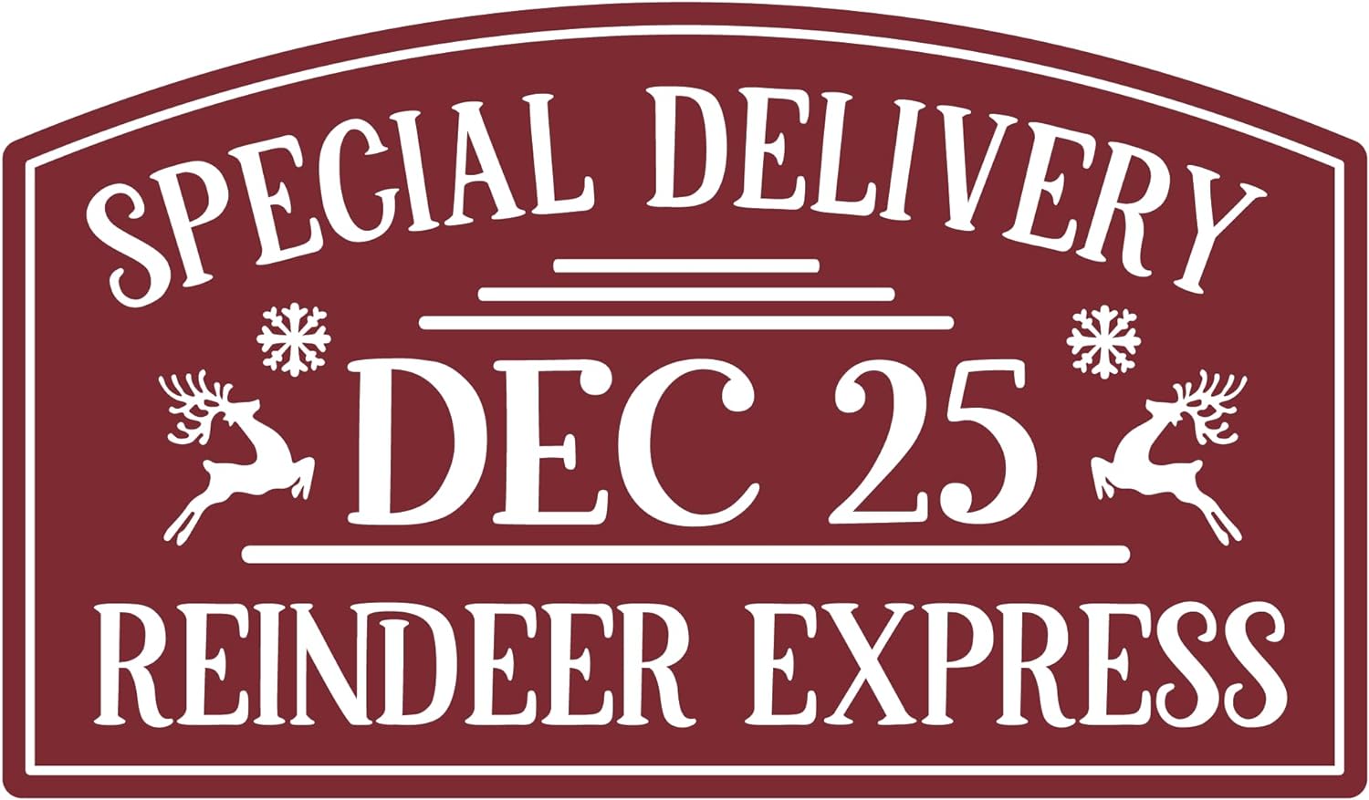 Inspirational Quote Special Delivery Dec 25 Reindeer Express Motivational Sticker Vinyl Decal Motivation Stickers- 5" Vinyl Sticker Waterproof