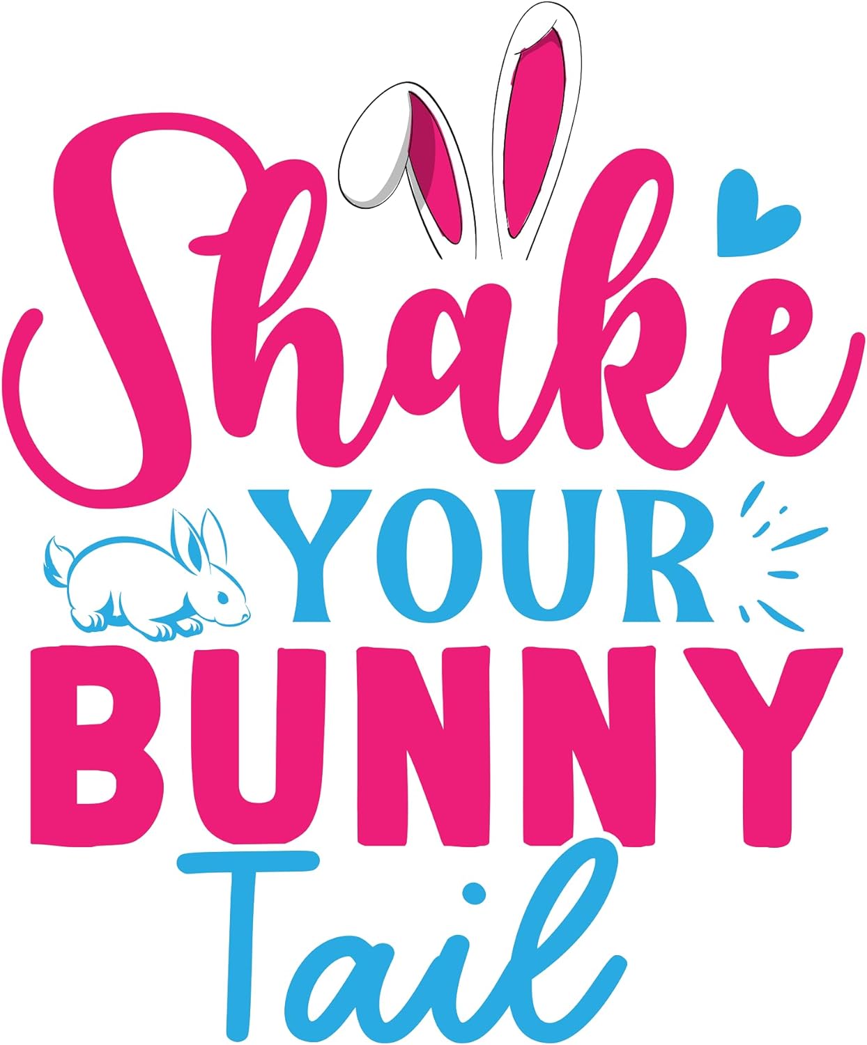 Inspirational Quote "Shake Your Bunny Tail" Motivational Sticker Vinyl Decal Motivation Stickers- 5" Vinyl Sticker Waterproof