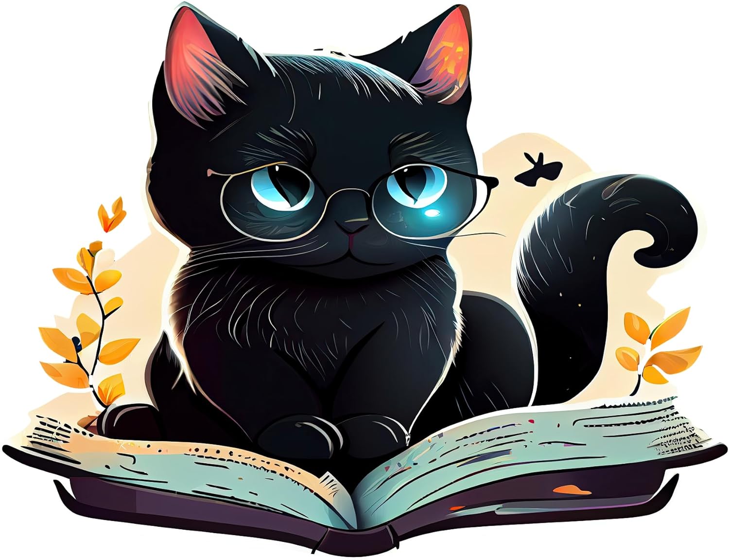 Inspirational Quote Black Cat With Beautiful Eyes Motivational Sticker Vinyl Decal Motivation Stickers- 5" Vinyl Sticker Waterproof