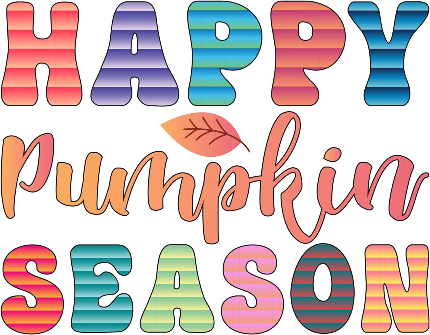 Inspirational Quote Happy Pumpkin Season Motivational Sticker Vinyl Decal Motivation Stickers- 5" Vinyl Sticker Waterproof