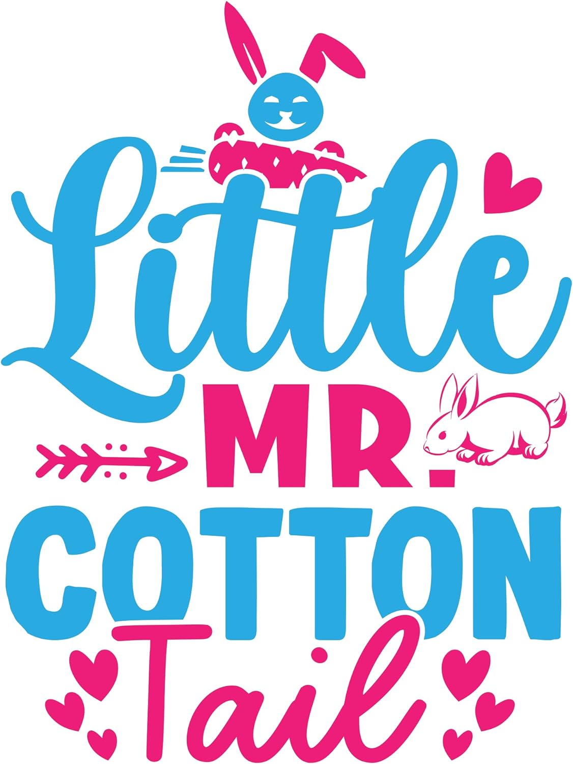 Inspirational Quote "Little Mr.Cotton Tail" Motivational Sticker Vinyl Decal Motivation Stickers- 5" Vinyl Sticker Waterproof