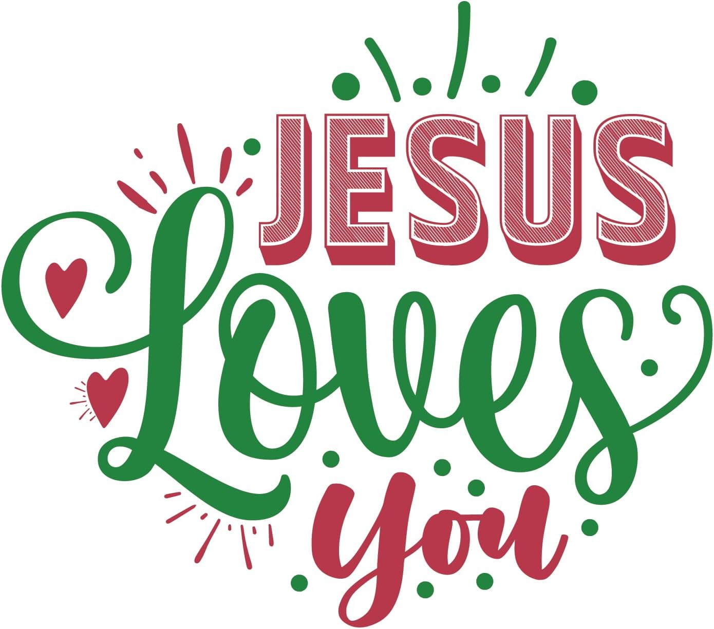 Inspirational Quote "Jesus Loves You Pretty Sticker" Motivational Sticker Vinyl Decal Motivation Stickers- 5" Vinyl Sticker Waterproof
