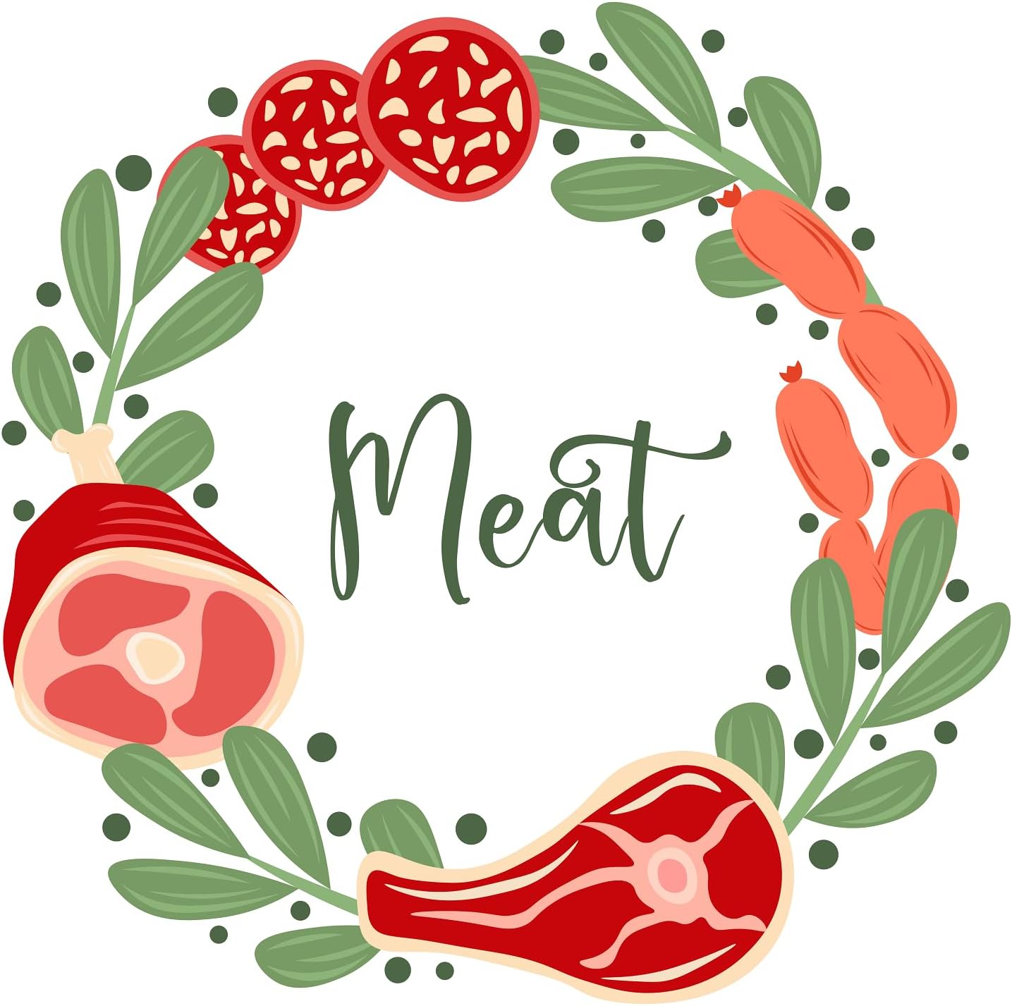 Inspirational Quote Meat in Circle Sticker Motivational Sticker Vinyl Decal Motivation Stickers- 5" Vinyl Sticker Waterproof