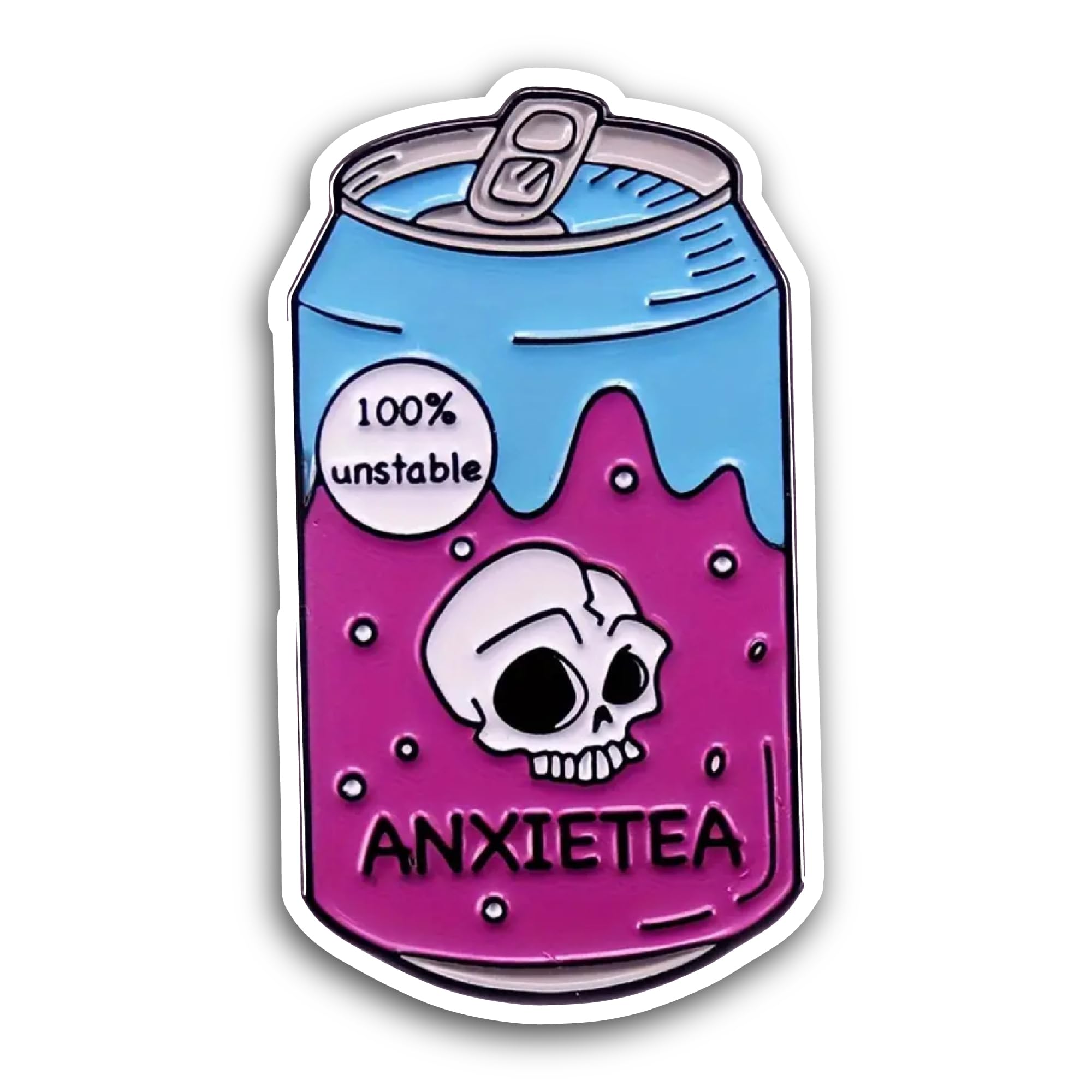 2 (Pieces) 3" and 5" Soda can with Skull Sticker, Waterproof Vinyl Decals for Many Purpose Like Cars