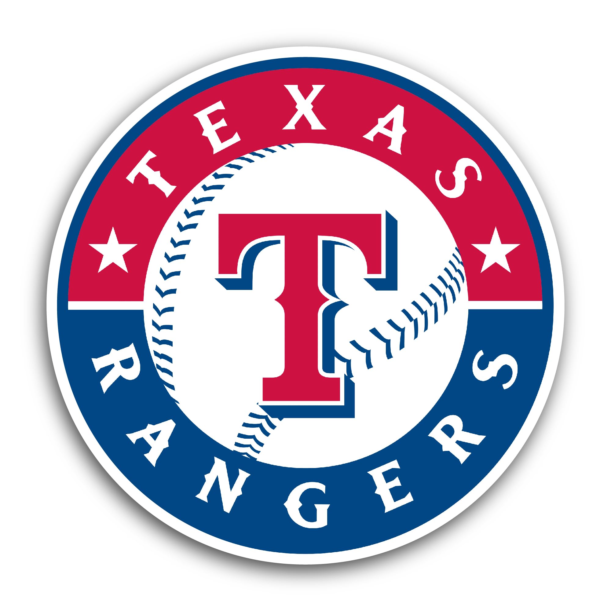 2 (Pieces) 3" and 5" T3xas Rang3rs Baseball Logo Decal Sticker, Waterproof Vinyl Decals for Many Pur