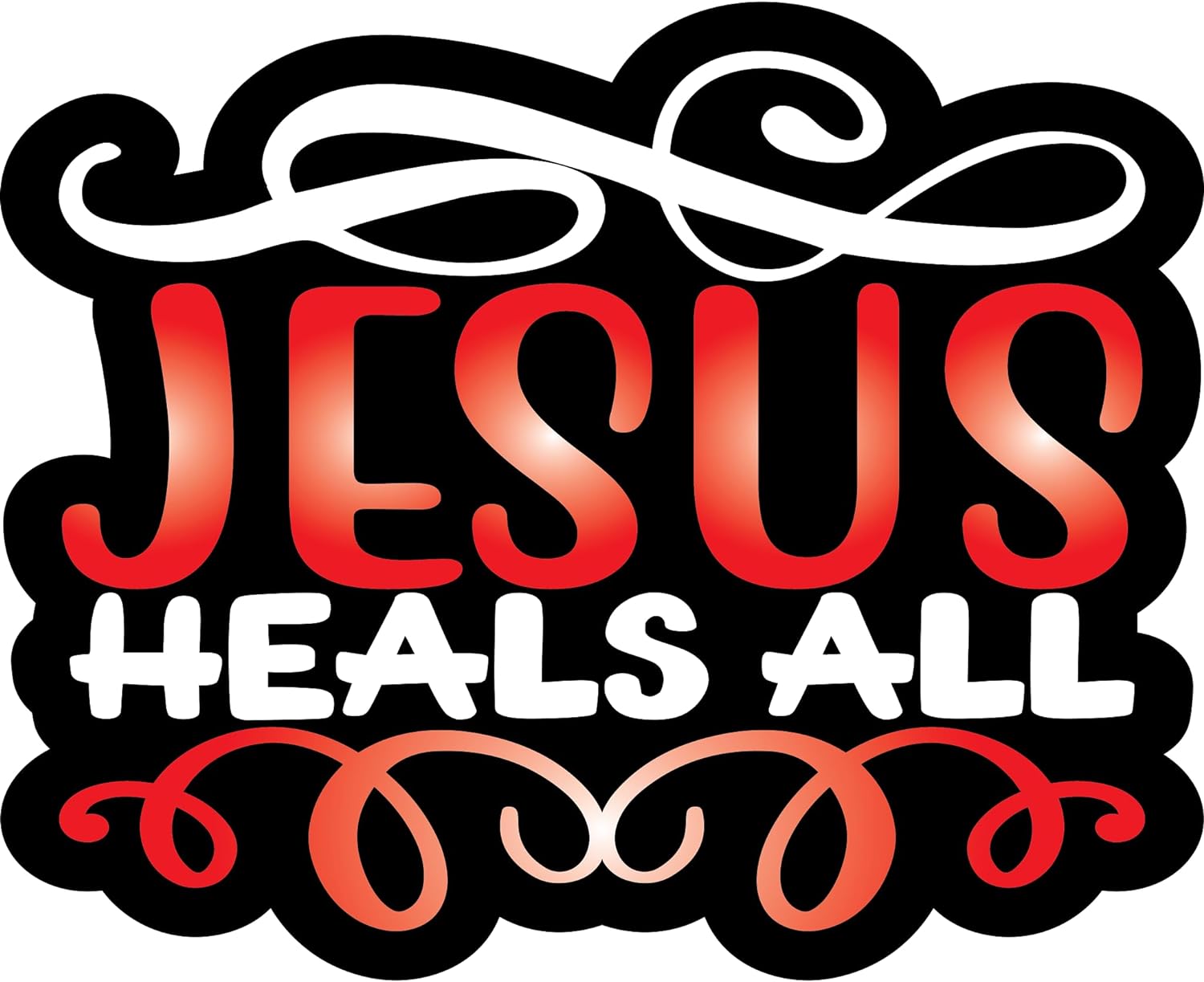 Inspirational Quote "Jesus Heals All Pretty Sticker" Motivational Sticker Vinyl Decal Motivation Stickers- 5" Vinyl Sticker Waterproof