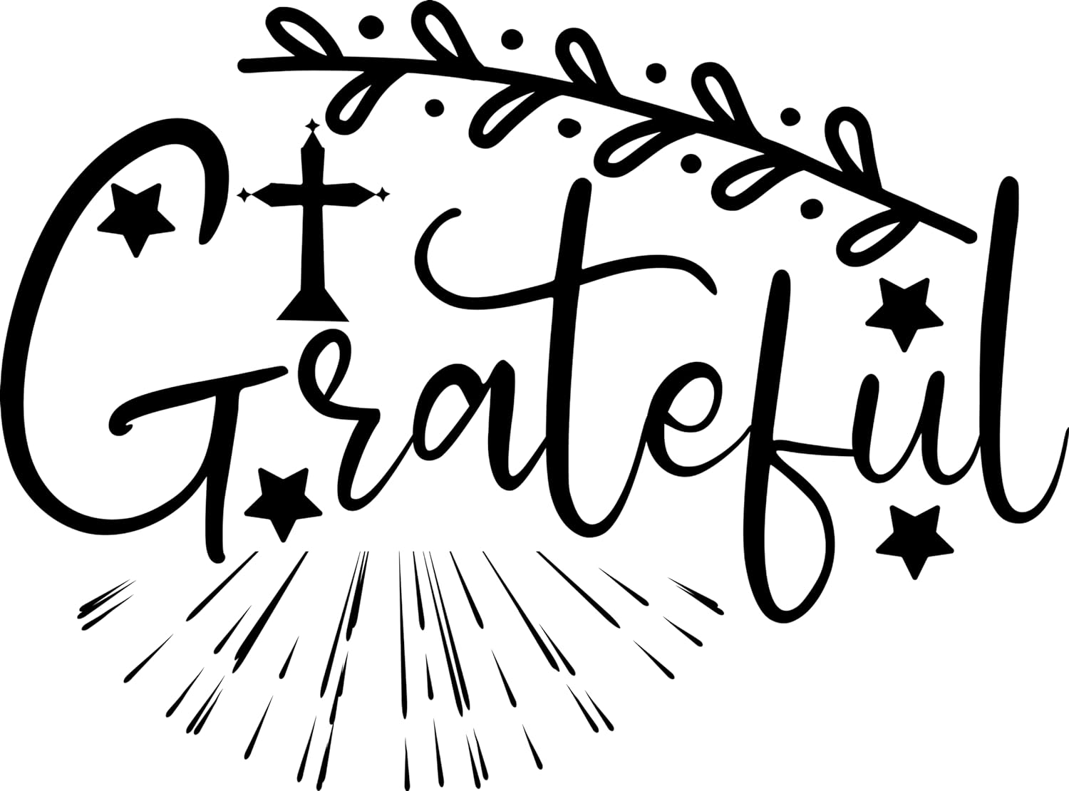 Inspirational Quote "Grateful Sticker" Motivational Sticker Vinyl Decal Motivation Stickers- 5" Vinyl Sticker Waterproof