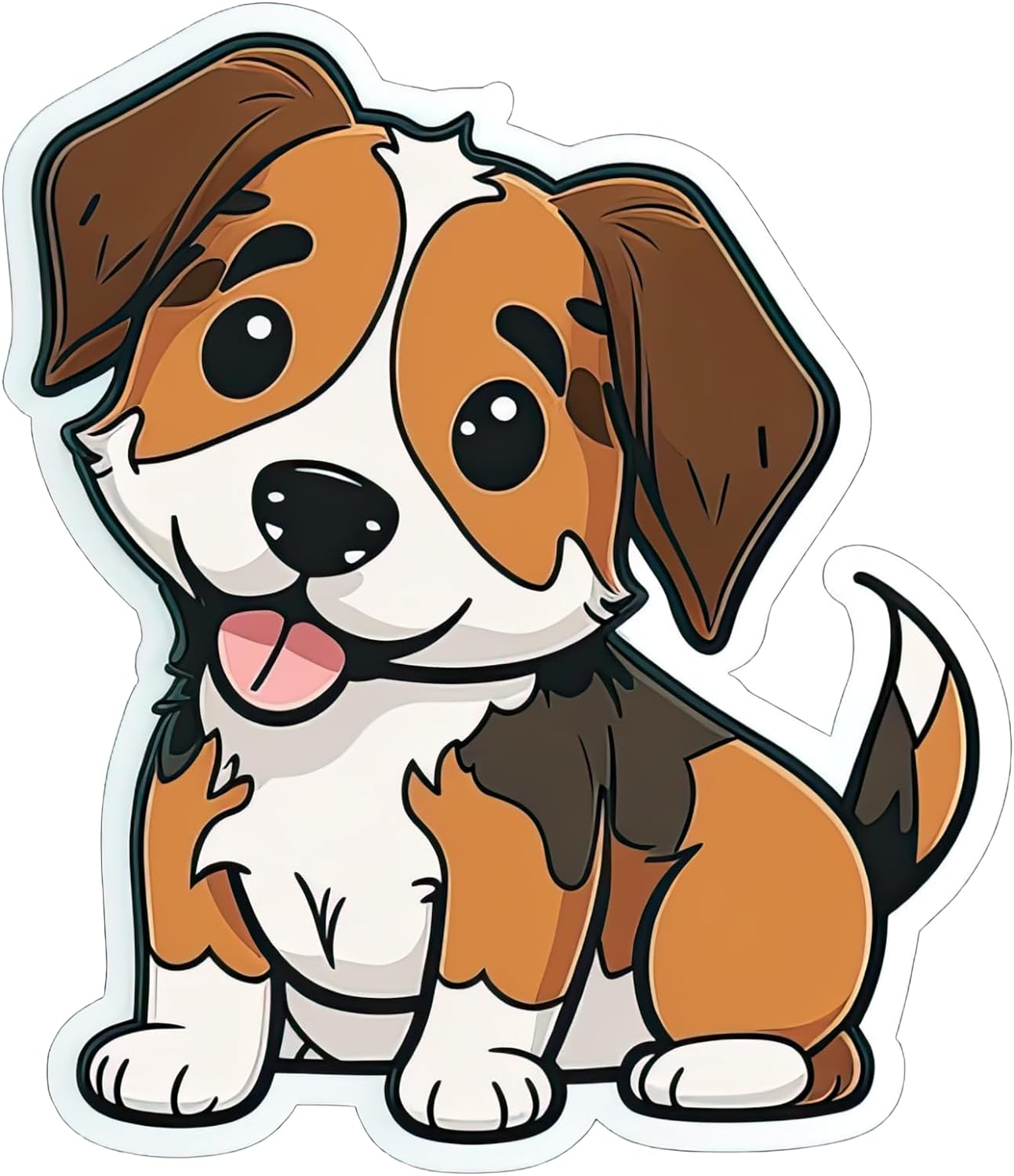 Inspirational Quote "Baby Cartoon Dog Vector" Motivational Sticker Vinyl Decal Motivation Stickers- 5" Vinyl Sticker Waterproof