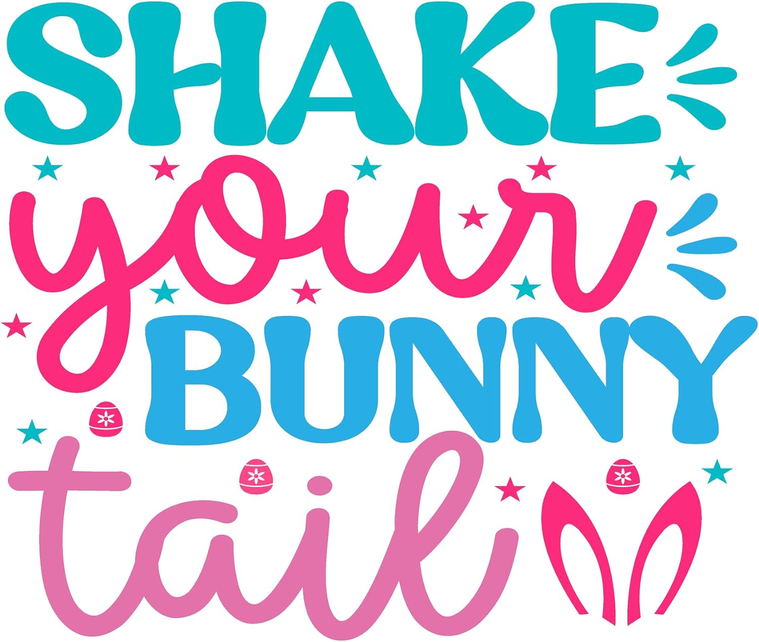 Inspirational Quote "Shake Your Bunny Tail" Motivational Sticker Vinyl Decal Motivation Stickers- 5" Vinyl Sticker Waterproof