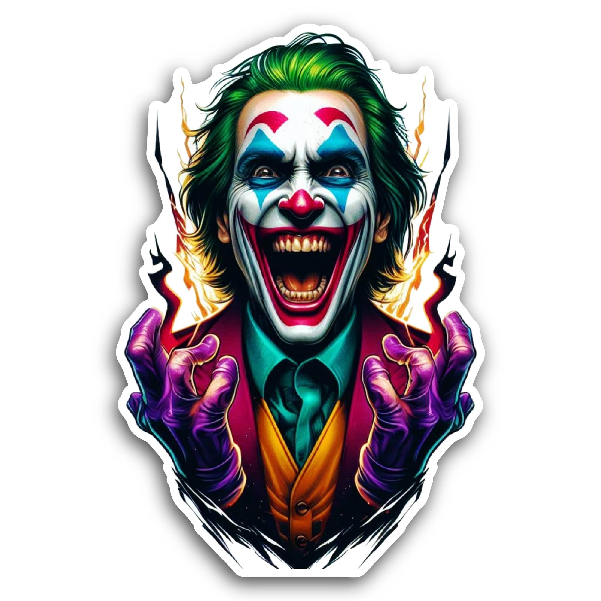2 (Pieces) 2" and 3" Man in Jacket and Jeans Posing Sticker, Waterproof Vinyl Decals for Many Purpos