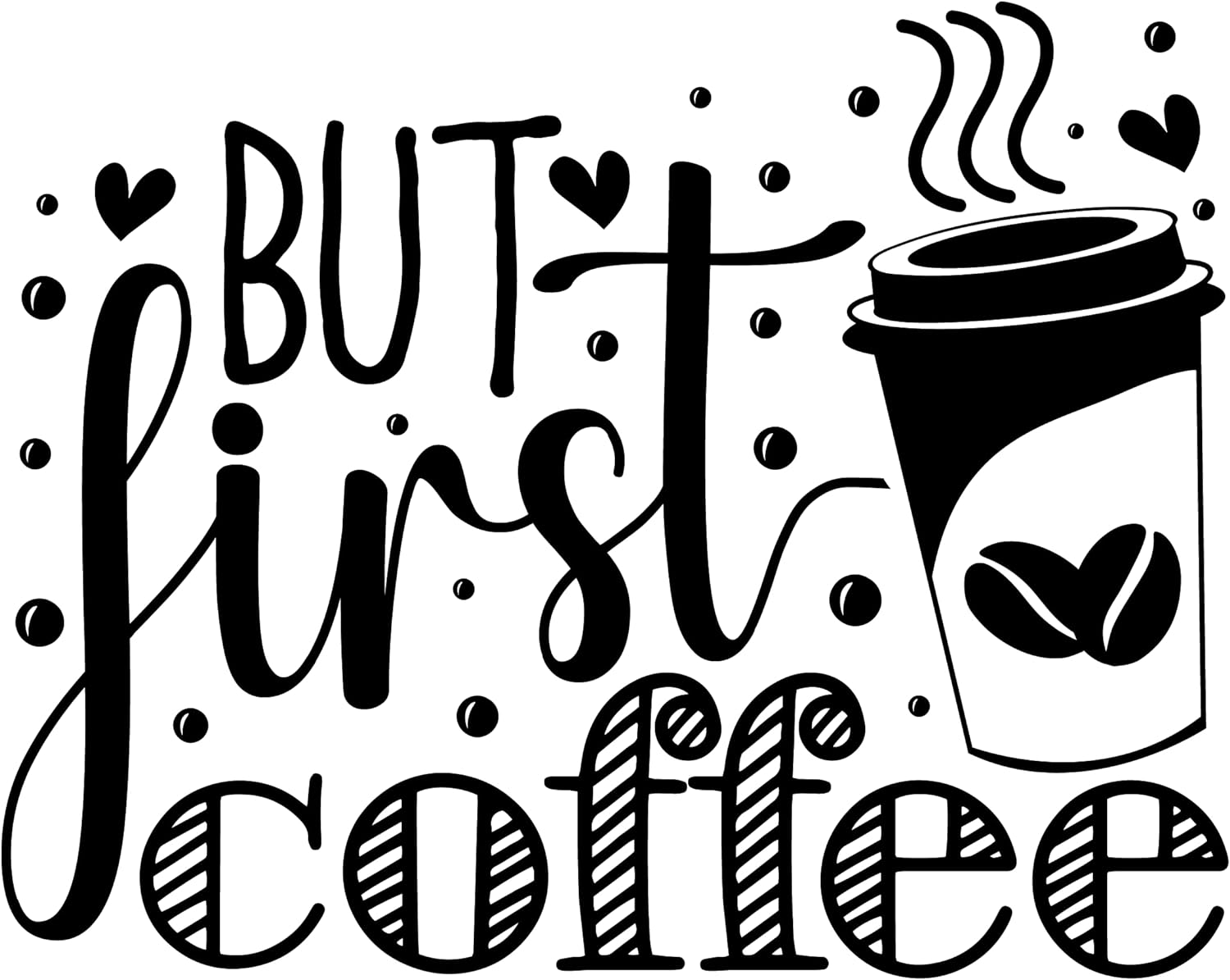 Inspirational Quote "But First Coffee" Motivational Sticker Vinyl Decal Motivation Stickers- 5" Vinyl Sticker Waterproof