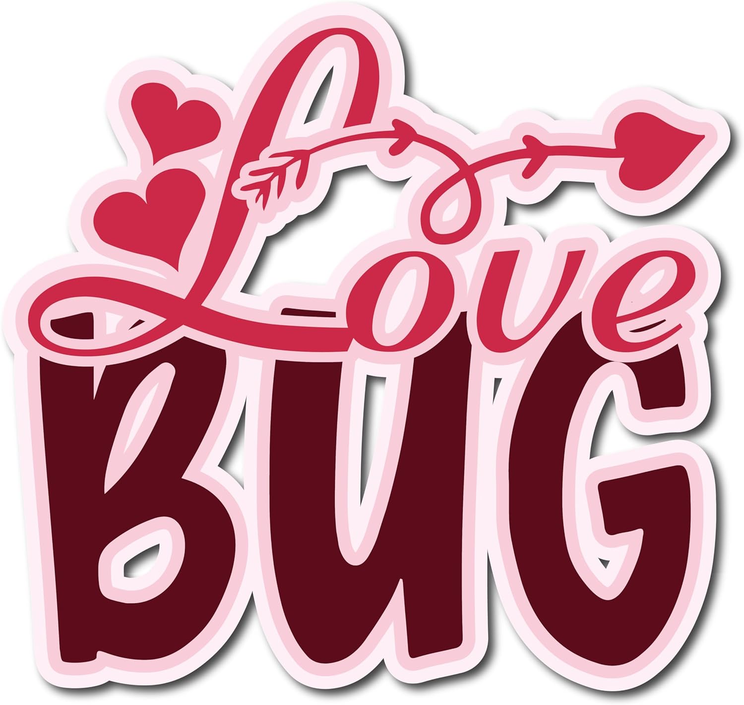 Inspirational Quote Love Bug Motivational Sticker Vinyl Decal Motivation Stickers- 5" Vinyl Sticker Waterproof