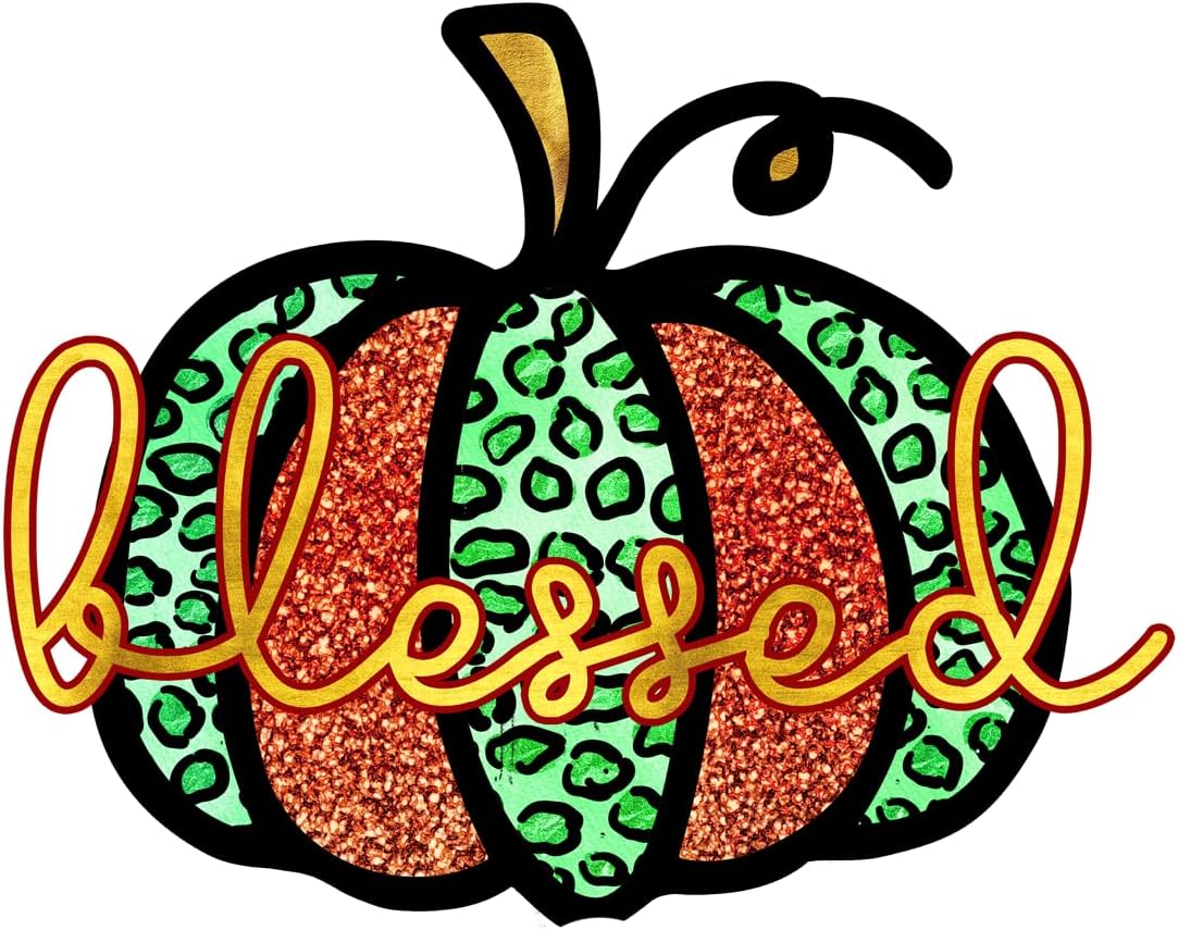 Inspirational Quote Blessed Pumpkin Motivational Sticker Vinyl Decal Motivation Stickers- 5" Vinyl Sticker Waterproof