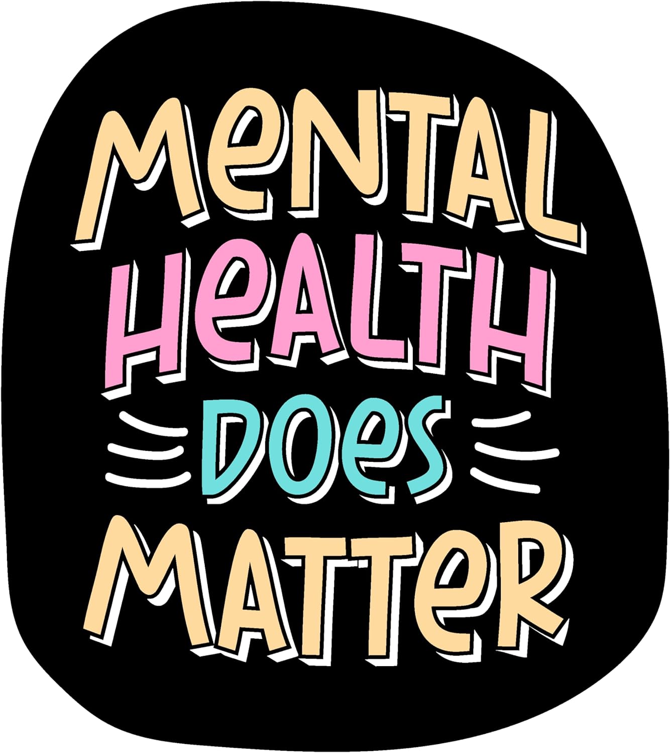Inspirational Quote "Mental Health Does Matter" Motivational Sticker Vinyl Decal Motivation Stickers- 5" Vinyl Sticker Waterproof