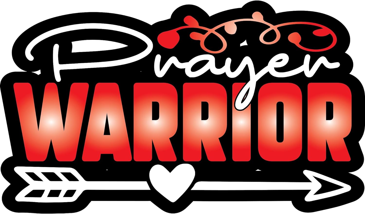 Inspirational Quote "Prayer Warrior" Motivational Sticker Vinyl Decal Motivation Stickers- 5" Vinyl Sticker Waterproof
