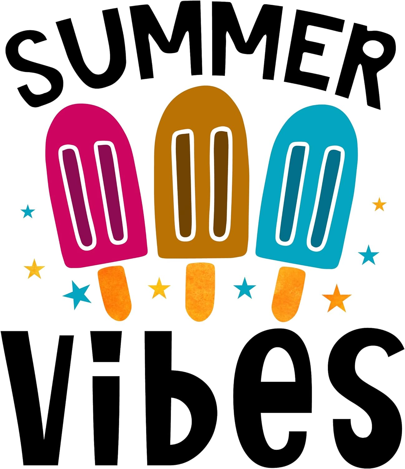 Inspirational Quote "Summer Vibes" Motivational Sticker Vinyl Decal Motivation Stickers- 5" Vinyl Sticker Waterproof