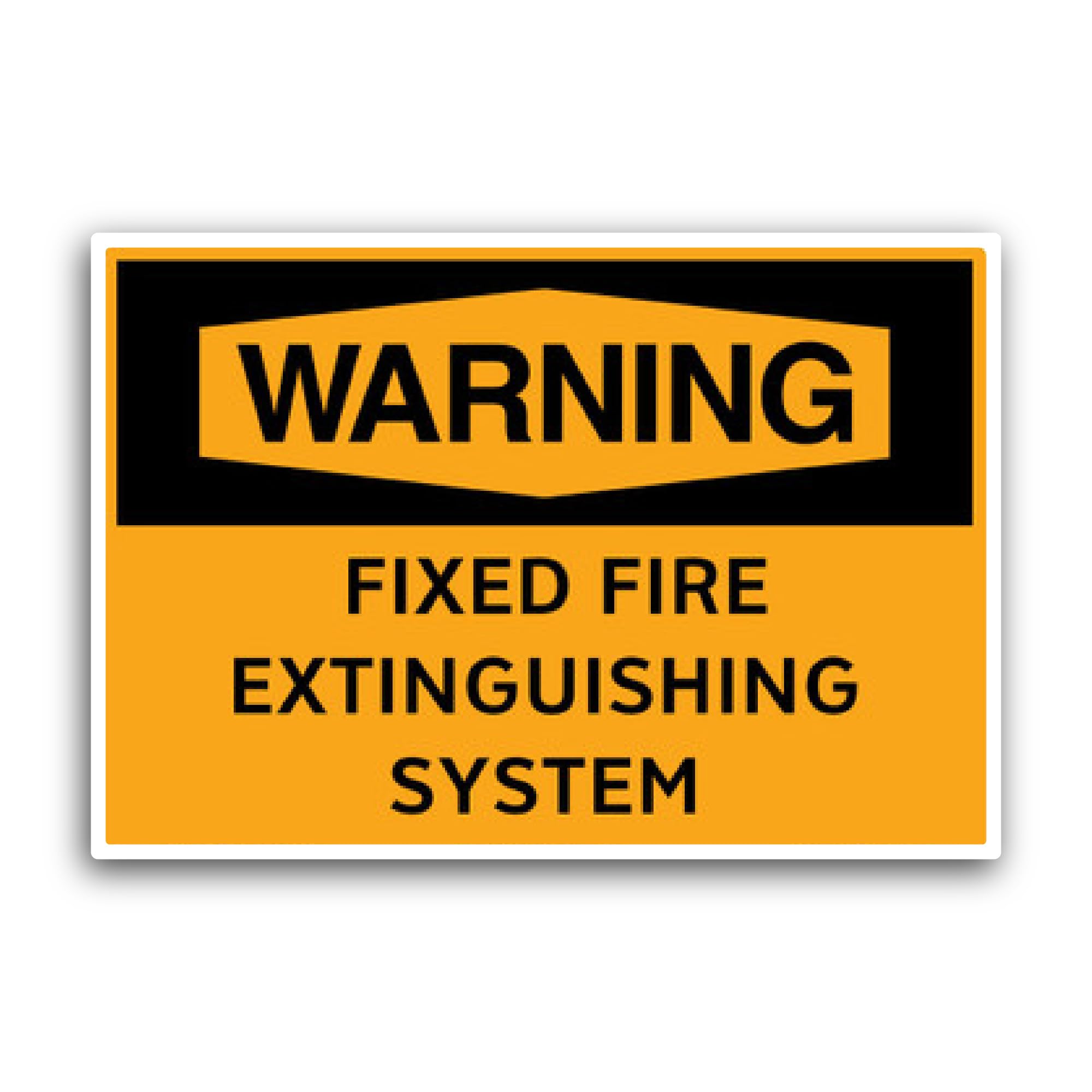 2 (Pieces) 3" and 5" Fixed Fire Extinguishing Sticker, Waterproof Vinyl Decals for Many Purpose Like
