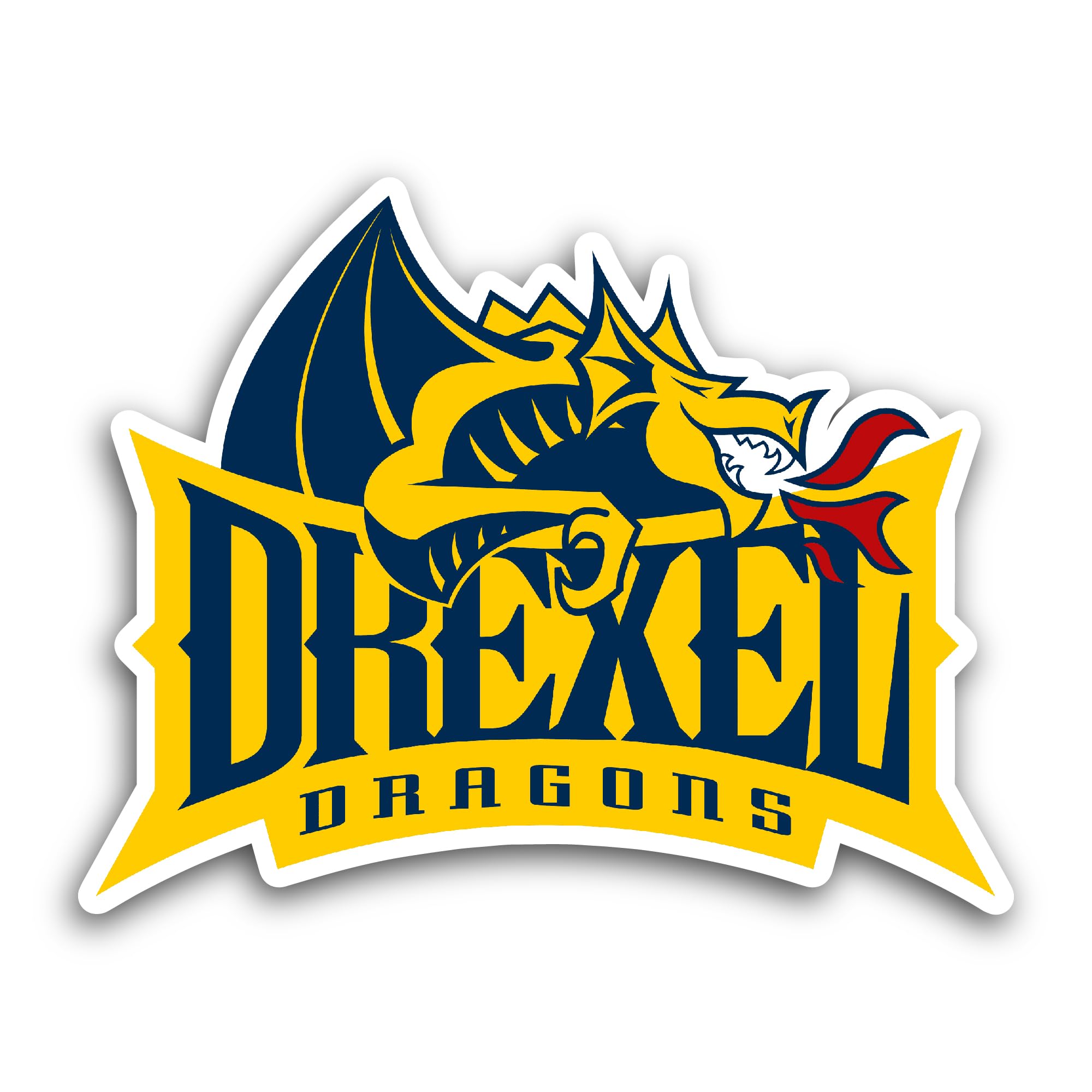 2 (Pieces) 3" and 5" Drexel Drag0ns Sticker, Waterproof Vinyl Decals for Many Purpose Like Cars, Tru