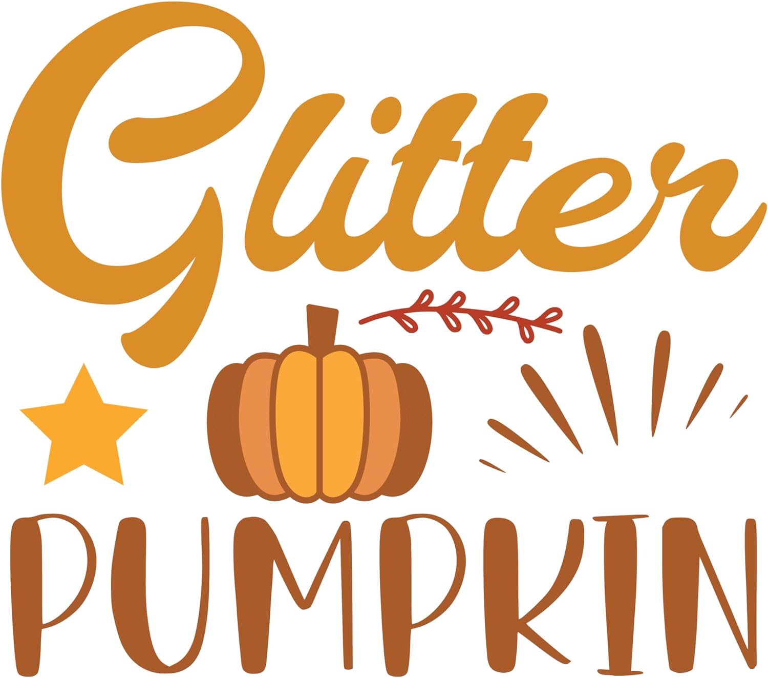 Inspirational Quote Glitter Pumpkin Motivational Sticker Vinyl Decal Motivation Stickers- 5" Vinyl Sticker Waterproof