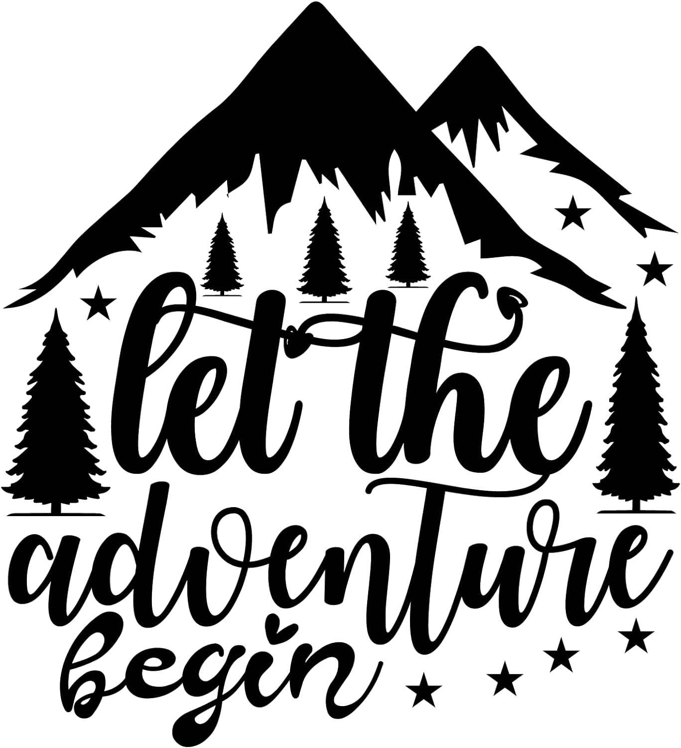 Inspirational Quote Let The Adventure Begin Motivational Sticker Vinyl Decal Motivation Stickers- 5" Vinyl Sticker Waterproof
