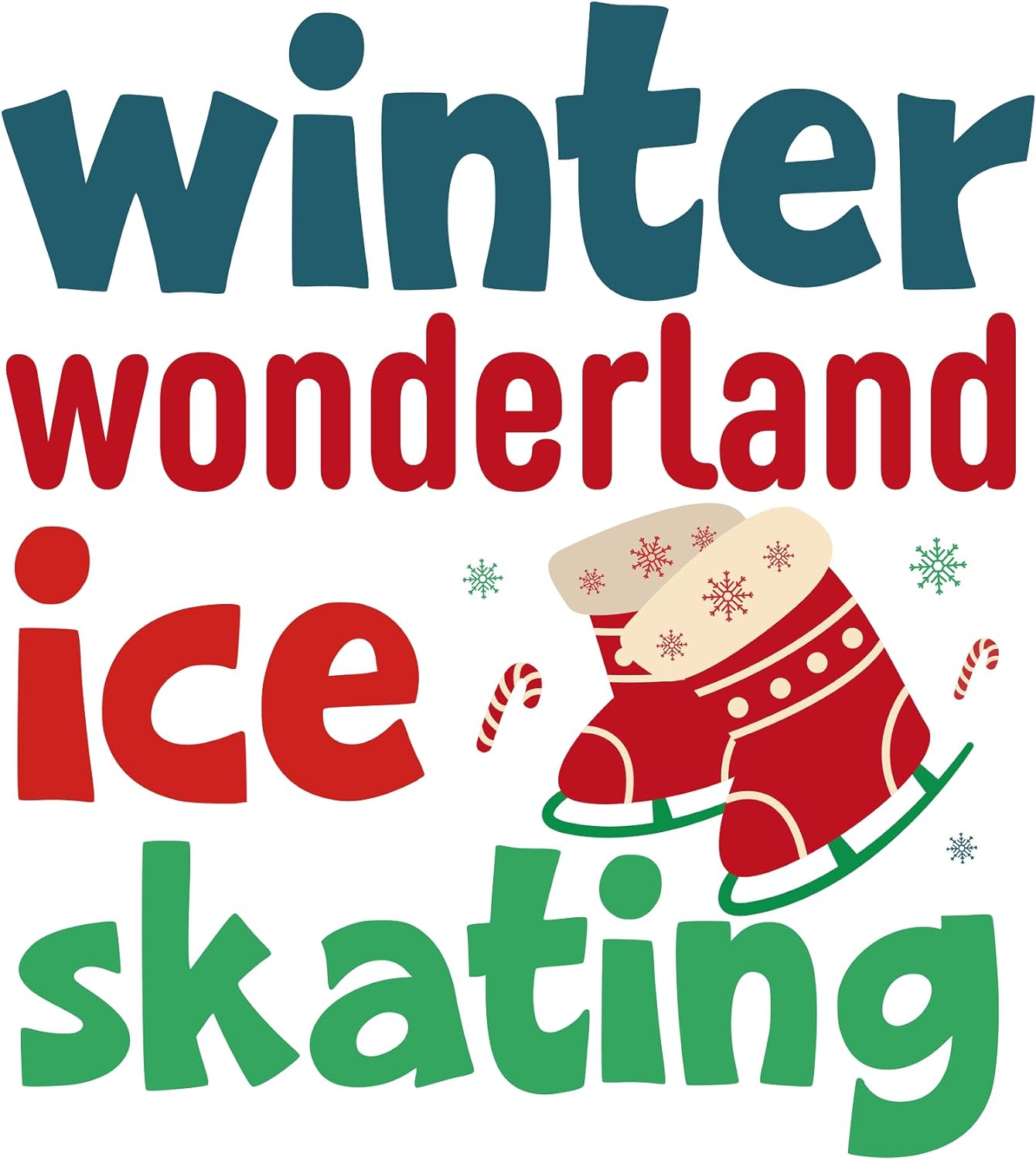Inspirational Quote Winter Wonderland Ice Skating Motivational Sticker Vinyl Decal Motivation Stickers- 5" Vinyl Sticker Waterproof