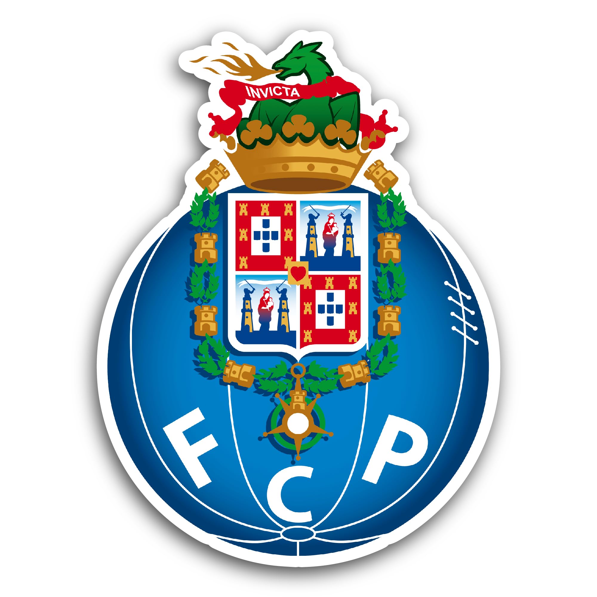2 (Pieces) 3" and 5" FC Port0 Sticker, Waterproof Vinyl Decals for Many Purpose Like Cars, Trucks, L