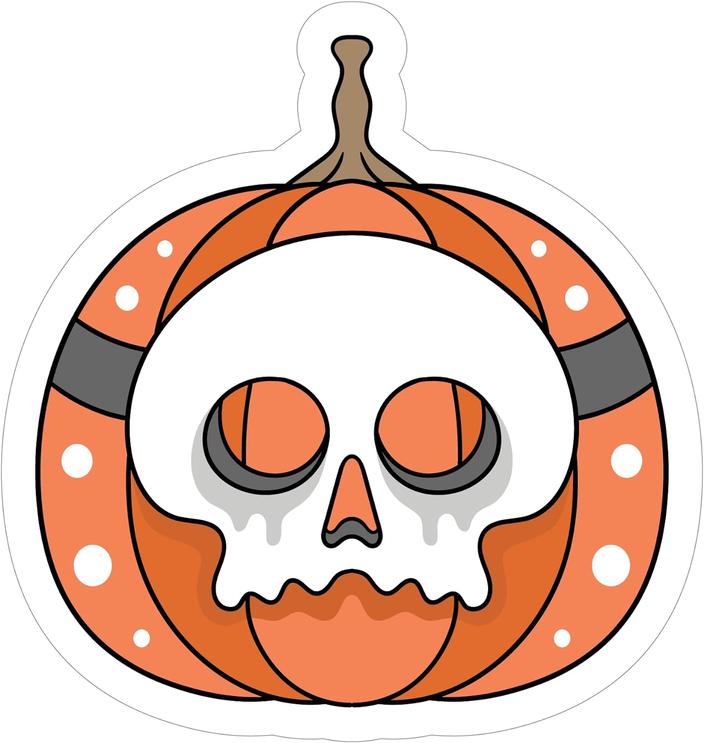 Inspirational Quote Halloween Pumpkin Skull Motivational Sticker Vinyl Decal Motivation Stickers- 5" Vinyl Sticker Waterproof