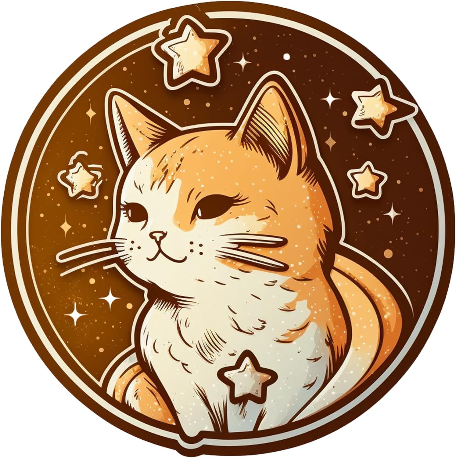 Inspirational Quote "Cute Beautiful Cat" Motivational Sticker Vinyl Decal Motivation Stickers- 5" Vinyl Sticker Waterproof