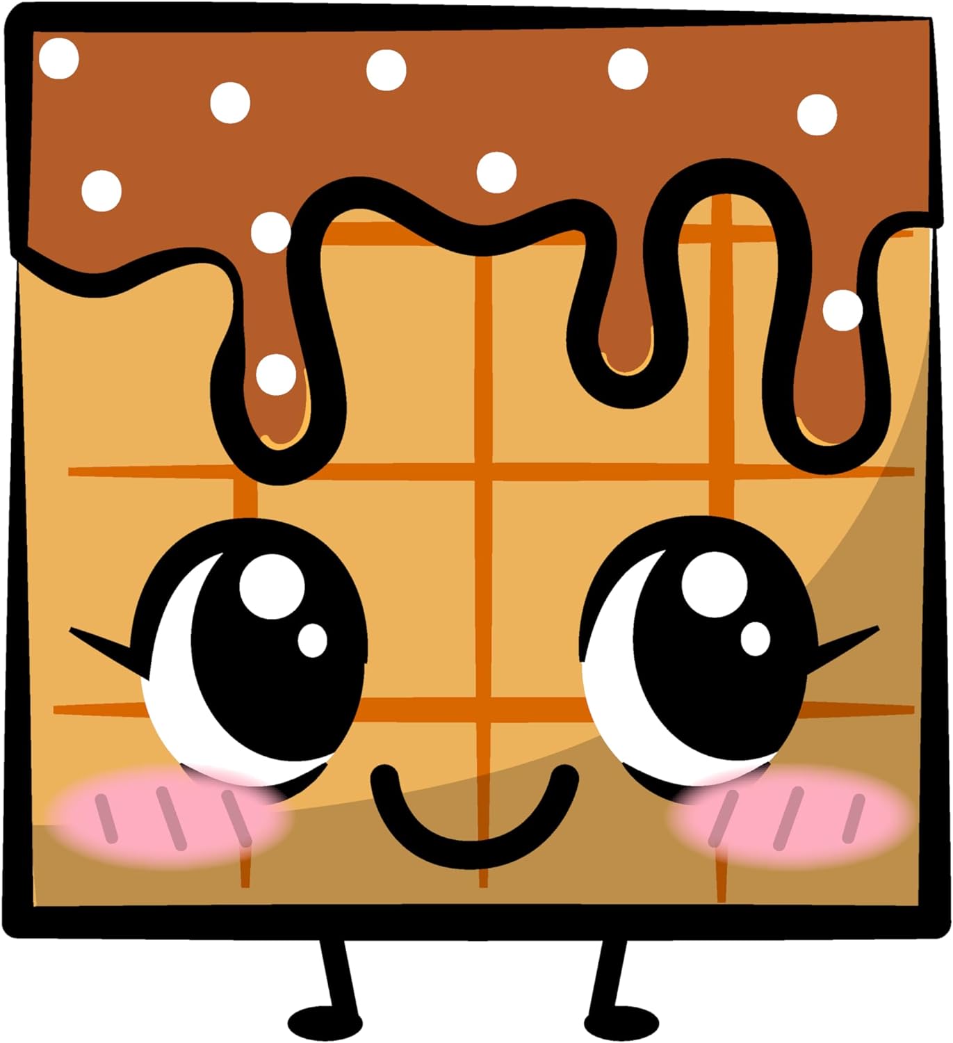 Inspirational Quote Cute Chocolate Waffles Motivational Sticker Vinyl Decal Motivation Stickers- 5" Vinyl Sticker Waterproof