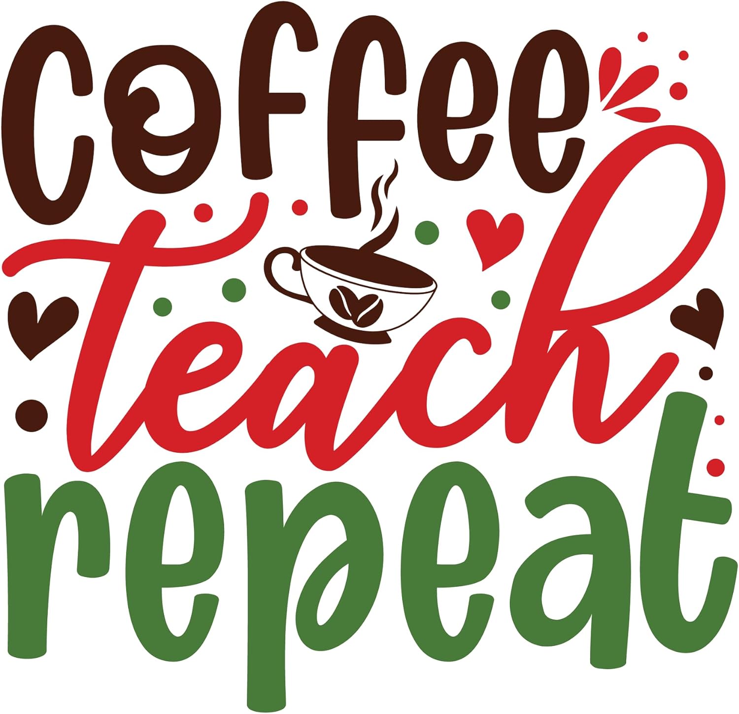 Inspirational Quote "First I Drink Coffee Then I Teach Tiny Humans" Motivational Sticker Vinyl Decal Motivation Stickers- 5" Vinyl Sticker Waterproof