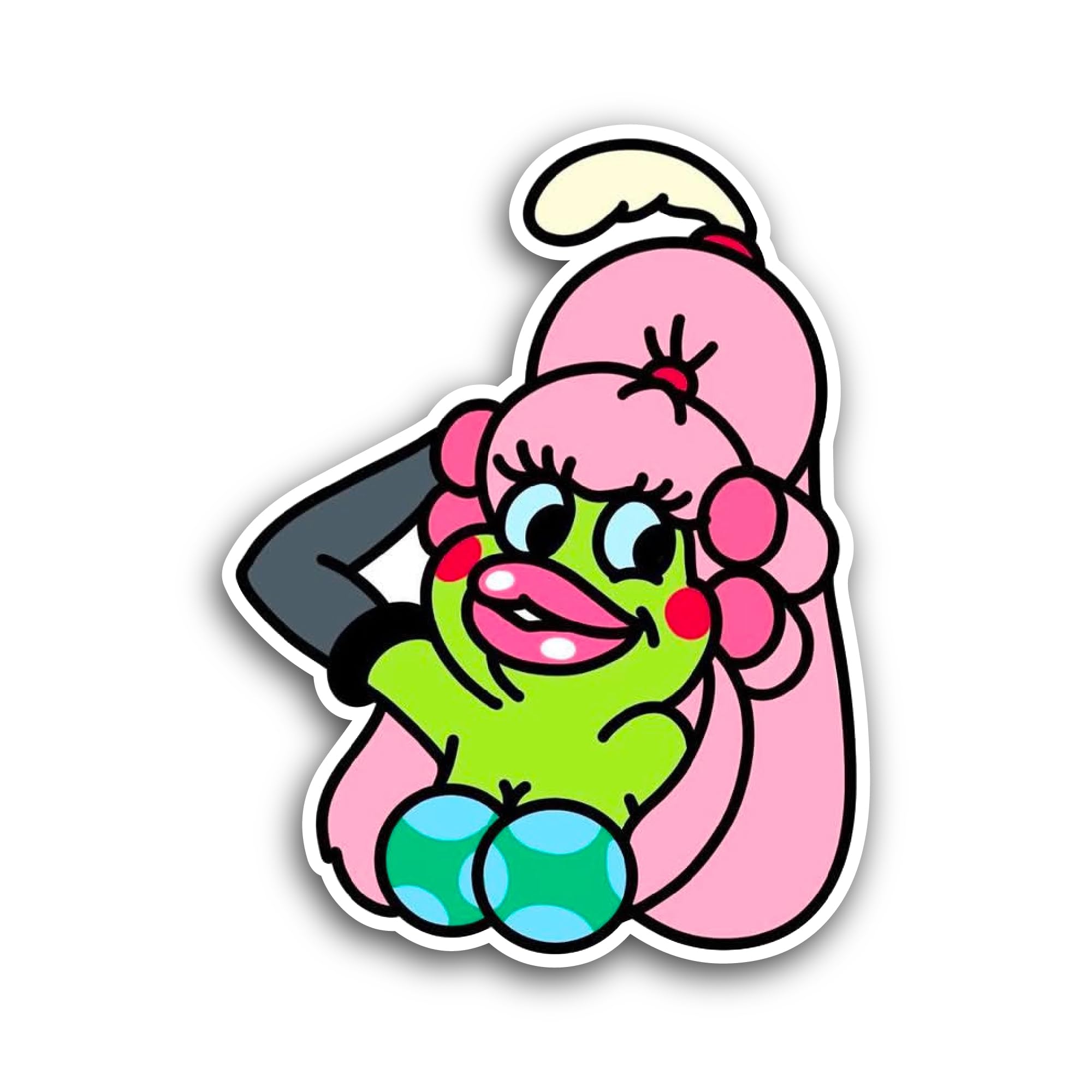 2 (Pieces) 3" and 5" Face with engry Sticker, Waterproof Vinyl Decals for Many Purpose Like Cars, Tr