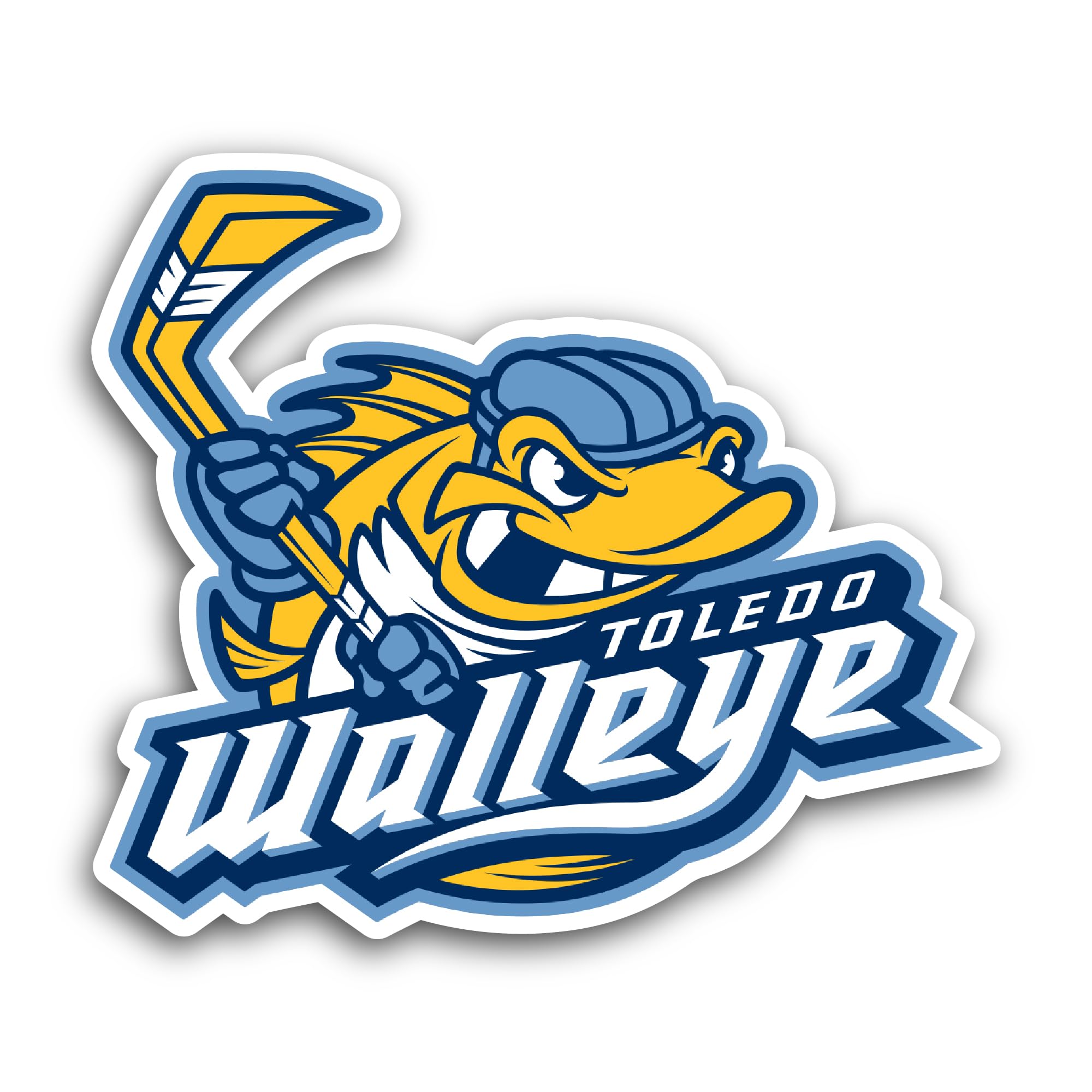 2 (Pieces) 3" and 5" Toled0 Walleye Sticker, Waterproof Vinyl Decals for Many Purpose Like Cars, Tru