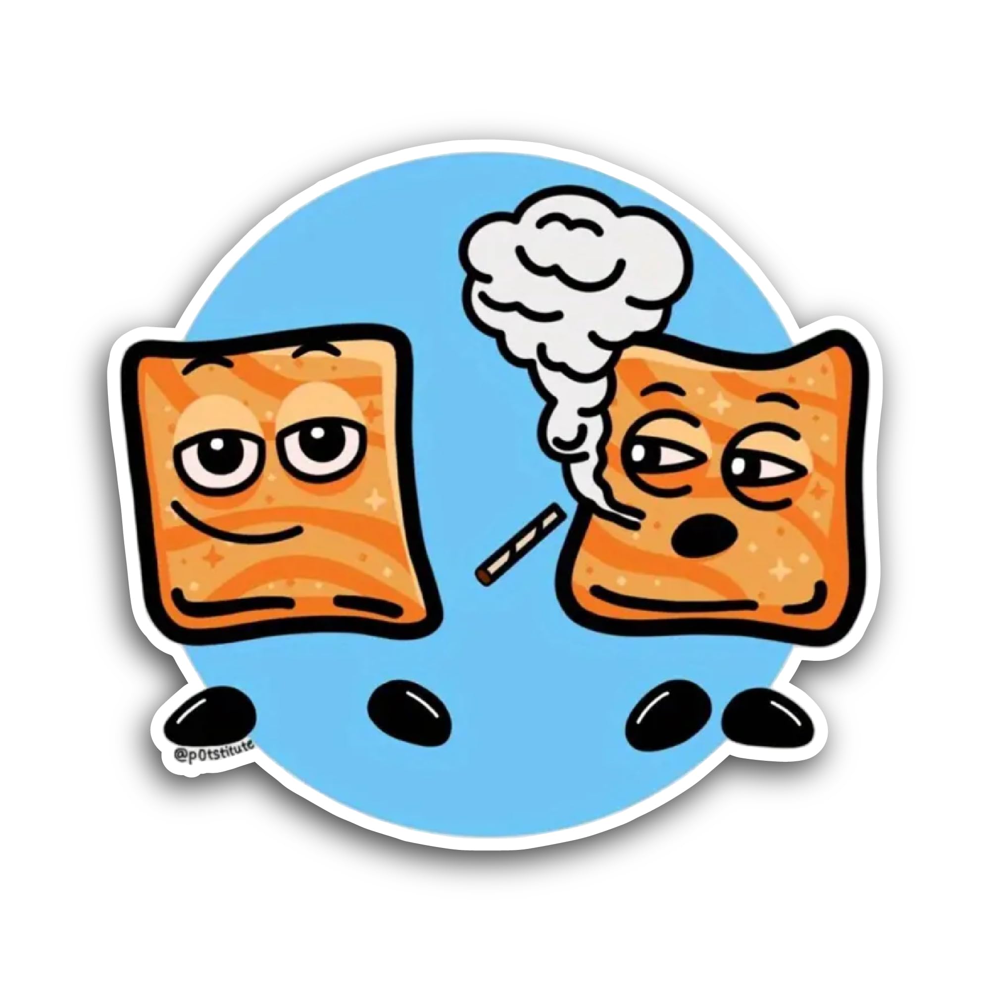 2 (Pieces) 3" and 5" Sweatpants & Santa Sticker, Waterproof Vinyl Decals for Many Purpose Like Cars,