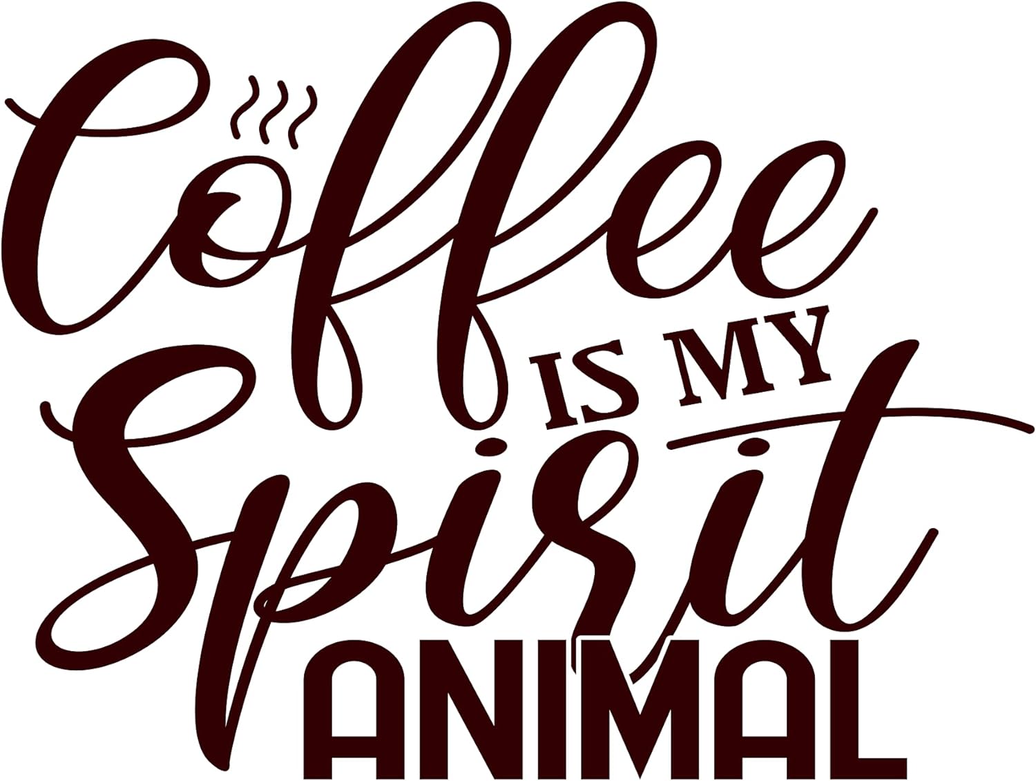 Inspirational Quote "Coffee is My Spirit Animal" Motivational Sticker Vinyl Decal Motivation Stickers- 5" Vinyl Sticker Waterproof