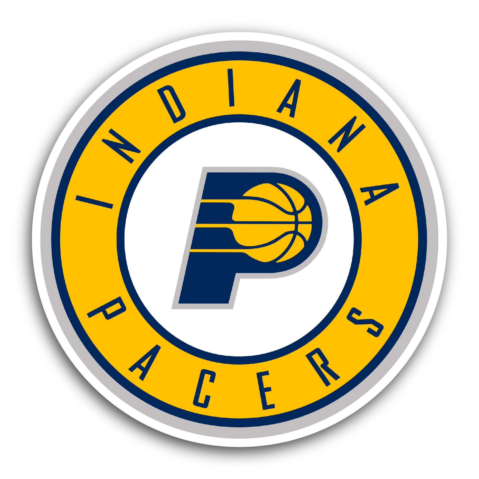 2 (Pieces) 3" and 5" Ind1ana Pacers Logo Decal Sticker, Waterproof Vinyl Decals for Many Purpose Lik