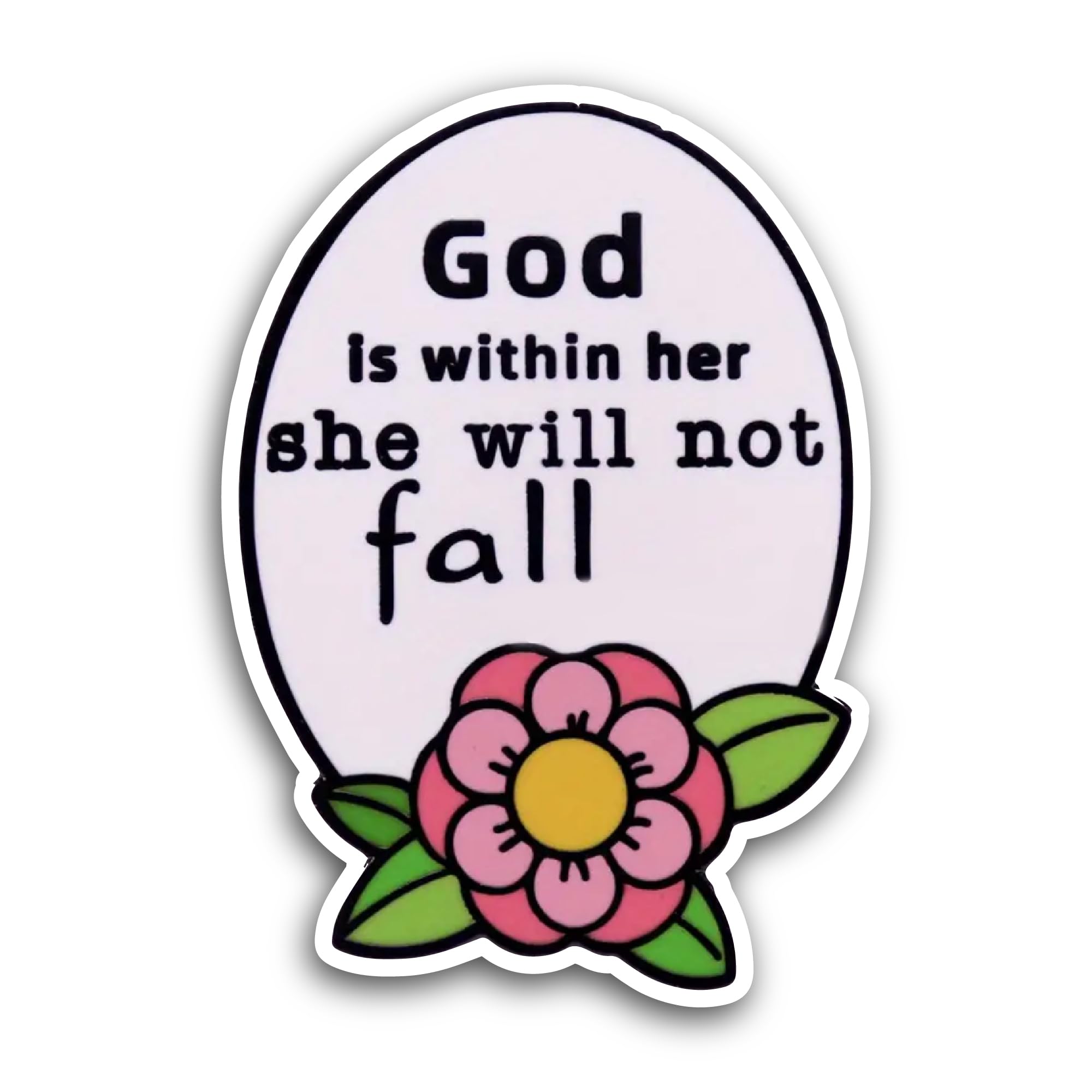 2 (Pieces) 3" and 5" God is Within Her Sticker, Waterproof Vinyl Decals for Many Purpose Like Cars,