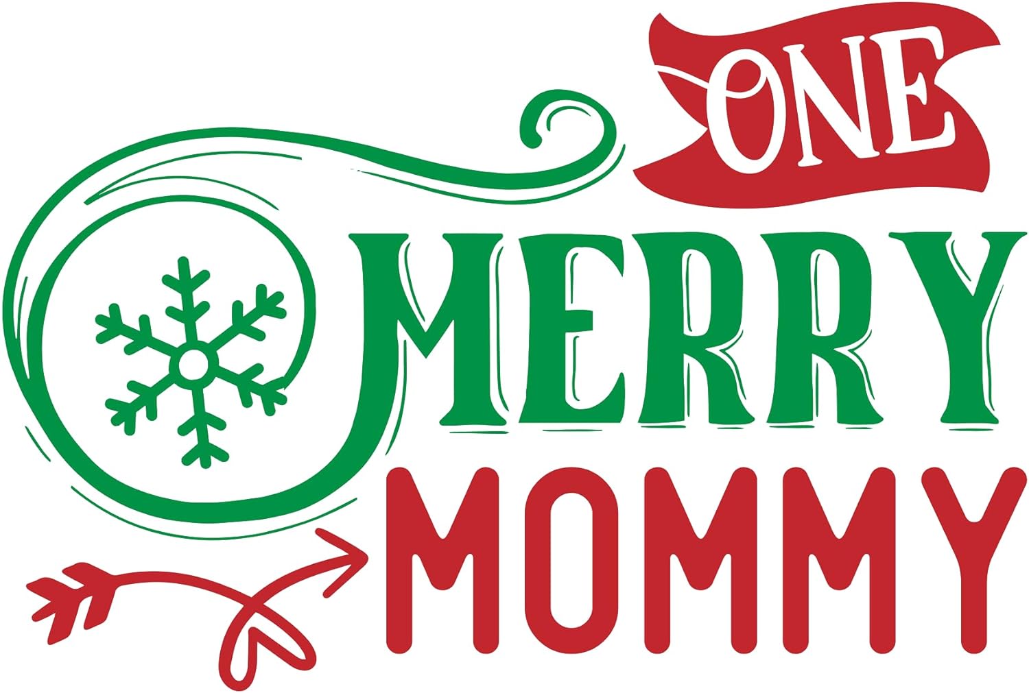 Inspirational Quote One Merry Mommy - Motivational Sticker Vinyl Decal Motivation Stickers- 5" Vinyl Sticker Waterproof