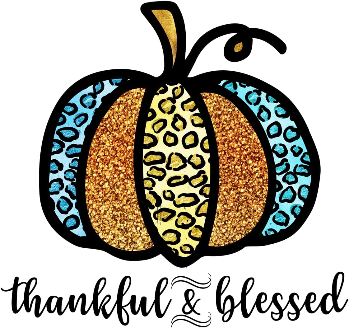 Inspirational Quote Thankful & Blessed Motivational Sticker Vinyl Decal Motivation Stickers- 5" Vinyl Sticker Waterproof