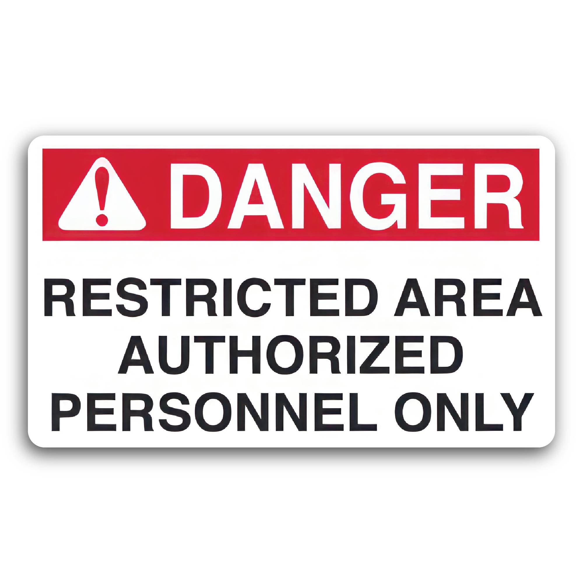 2 (Pieces) 3" and 5" Authorised Personnel Only Decal Sticker, Waterproof Vinyl Decals for Many Purpo