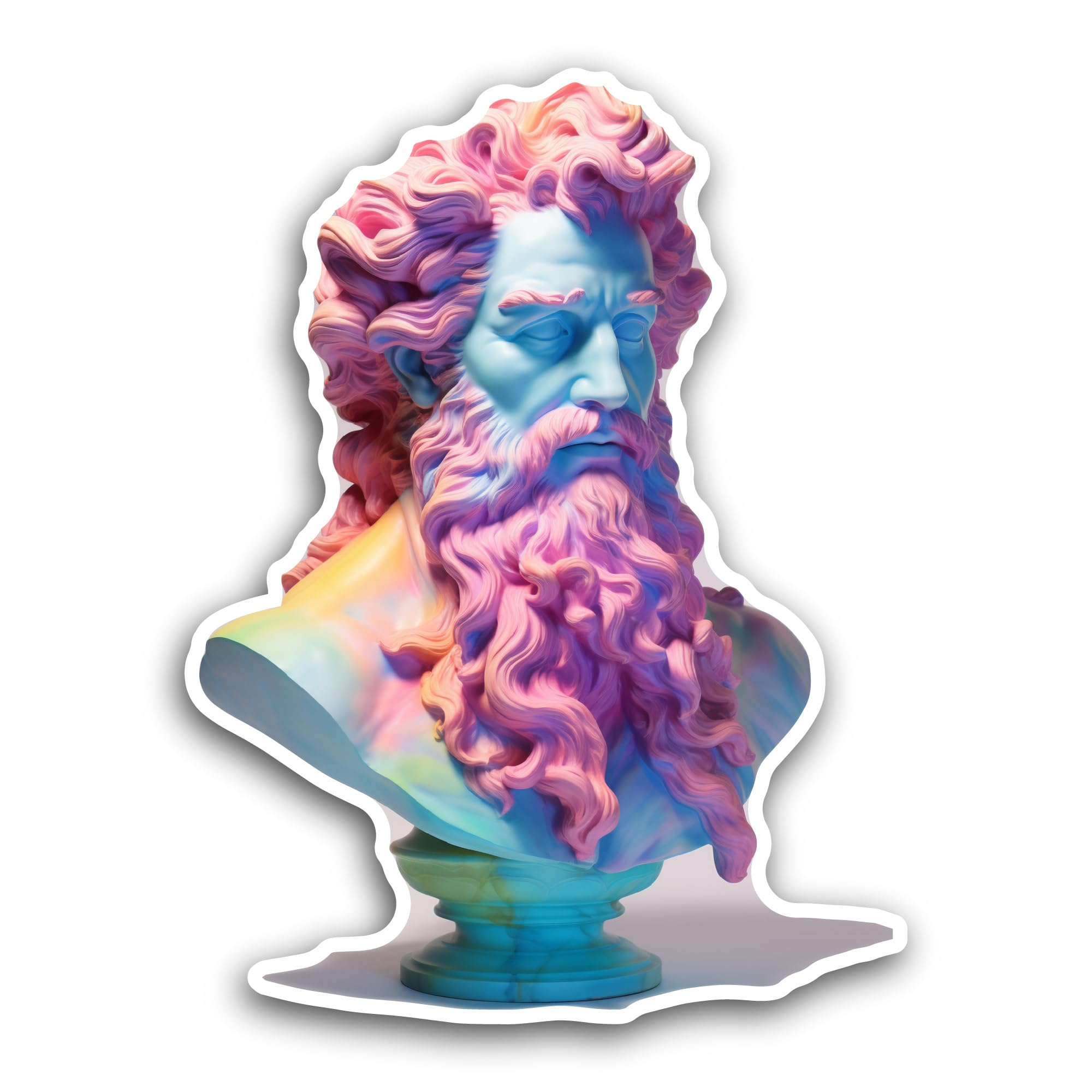 2 (Pieces) 3" and 5" Paros Sticker, Waterproof Vinyl Decals for Many Purpose Like Cars, Trucks, Lapt