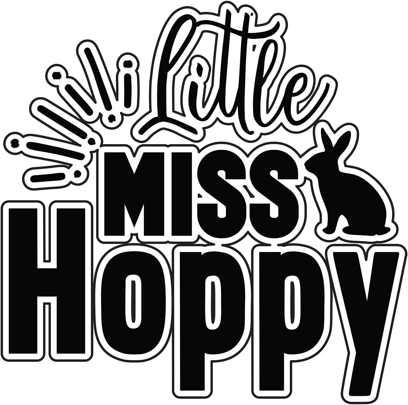Inspirational Quote "Miss Hoppy" Motivational Sticker Vinyl Decal Motivation Stickers- 5" Vinyl Sticker Waterproof