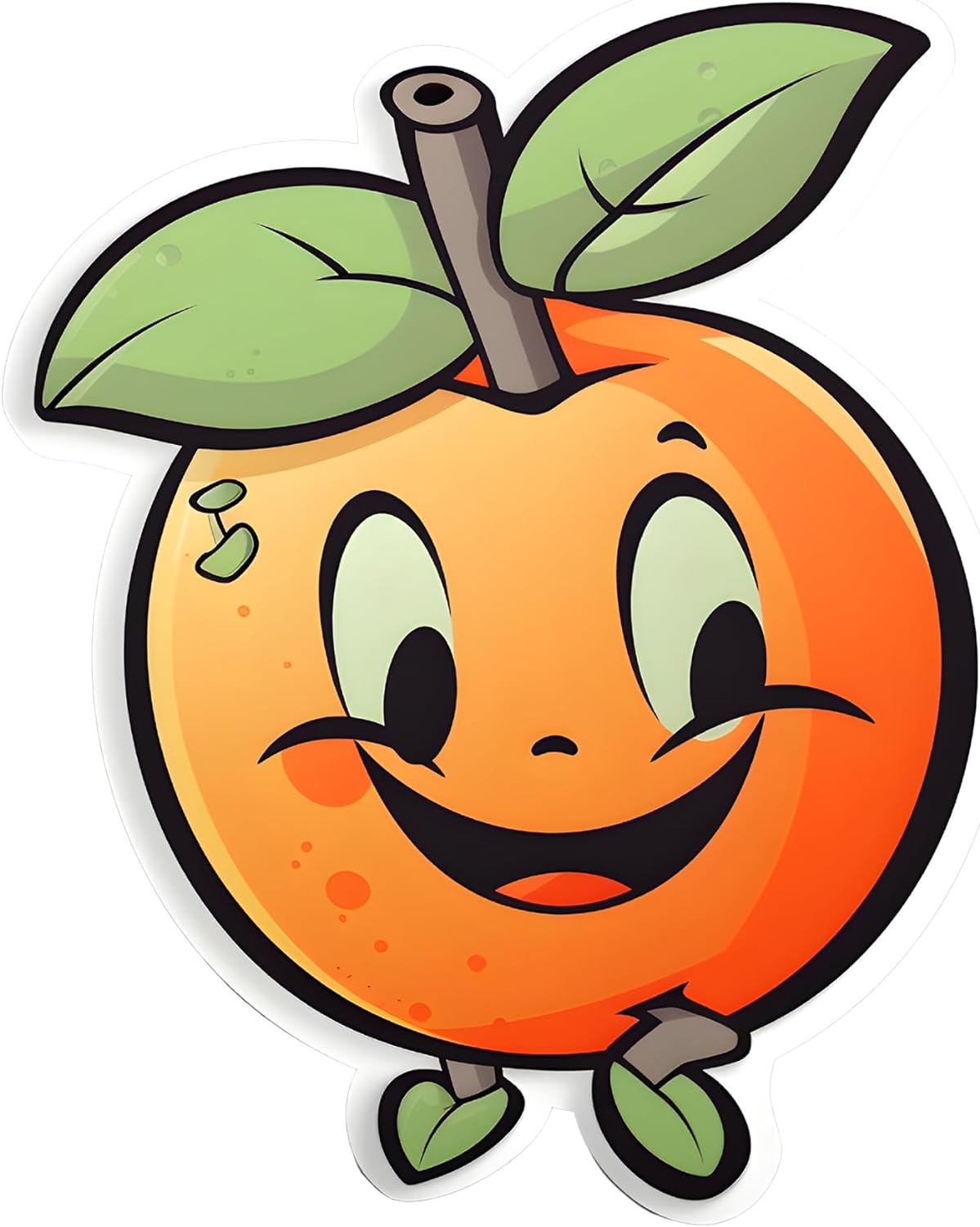 Inspirational Quote Smiling Orange Fruit Motivational Sticker Vinyl Decal Motivation Stickers- 5" Vinyl Sticker Waterproof