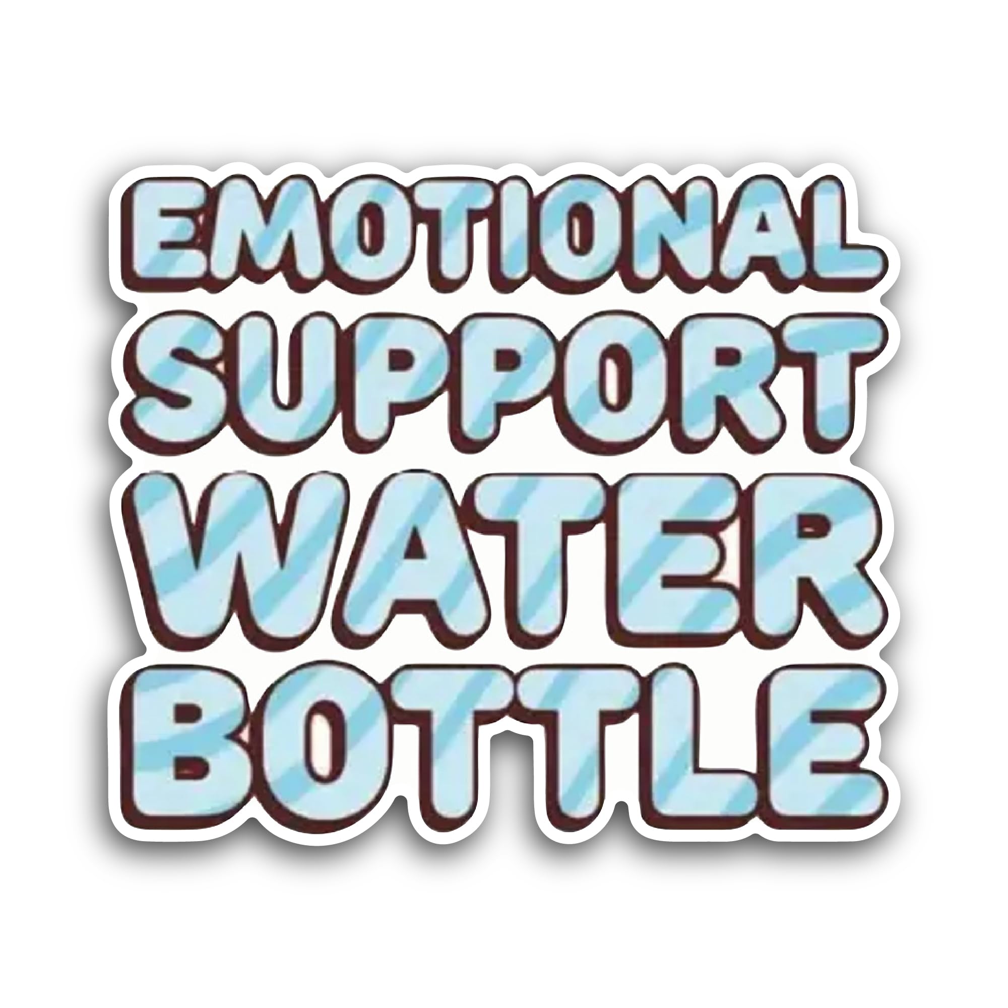 2 (Pieces) 3" and 5" Emotional Support Water Bottle Sticker, Waterproof Vinyl Decals for Many Purpos