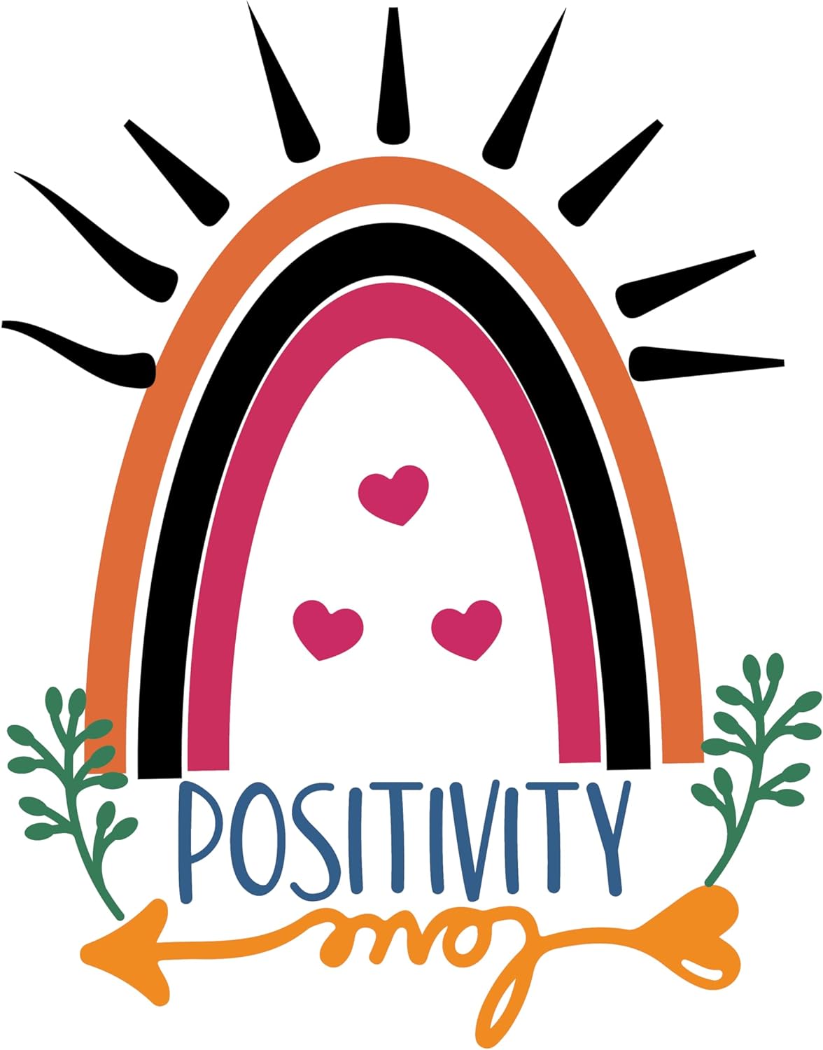 Inspirational Quote "Positivity" Motivational Sticker Vinyl Decal Motivation Stickers- 5" Vinyl Sticker Waterproof
