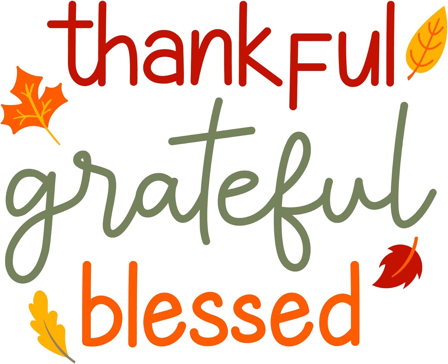 Inspirational Quote ThankFul Grateful Blessed Lovely Gift Motivational Sticker Vinyl Decal Motivation Stickers- 5" Vinyl Sticker Waterproof