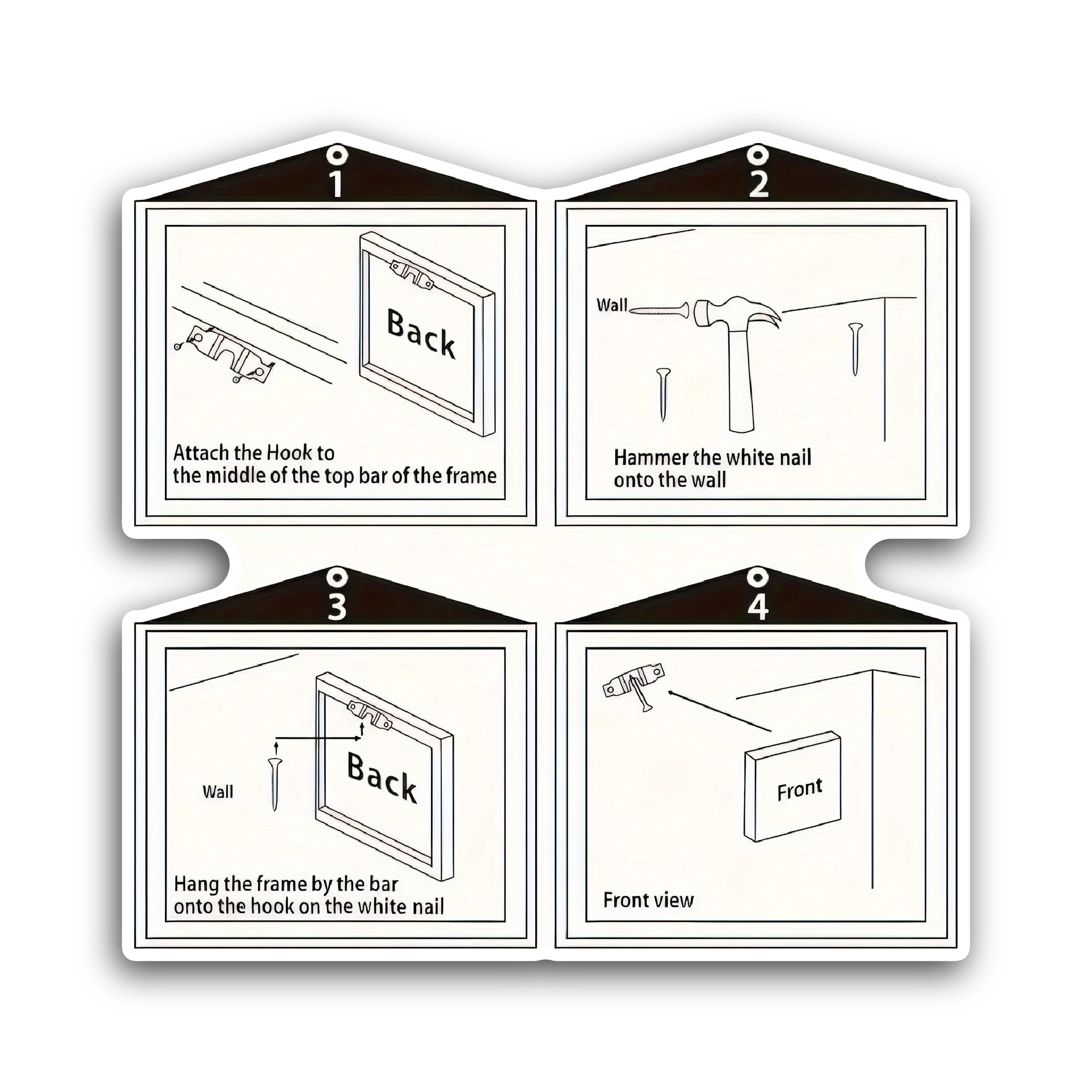 2 (Pieces) 3" and 5" Happy Star Sticker, Waterproof Vinyl Decals for Many Purpose Like Cars, Trucks,