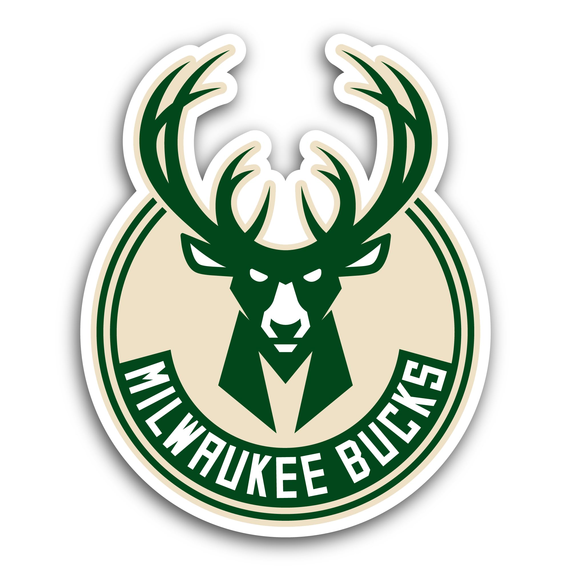 2 (Pieces) 3" and 5" M1lwaukee Bucks Decal Sticker, Waterproof Vinyl Decals for Many Purpose Like Ca